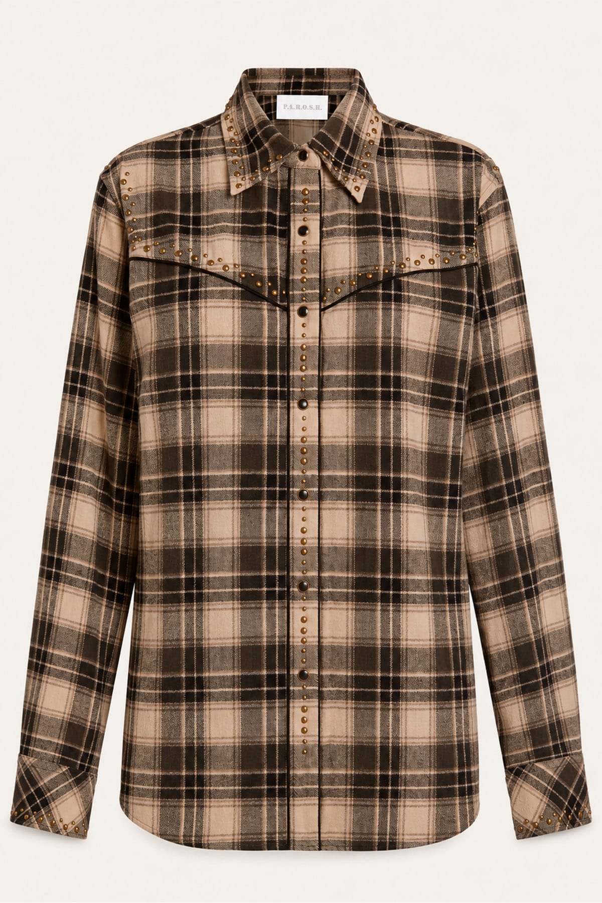 P.A.R.O.S.H. CAMICIA  FANTASIA MARRONE / XXS Camicia in fantasia check Parosh D380669