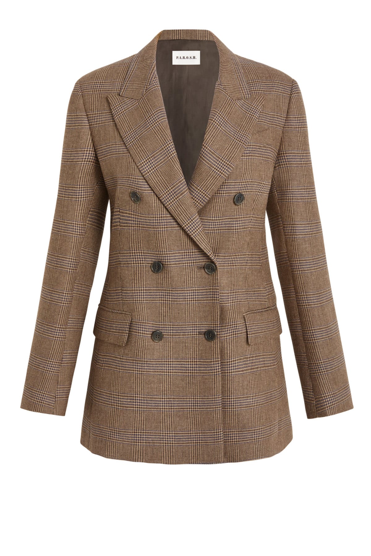 P.A.R.O.S.H. GIACCA  FANTASIA MARRONE / XXS Giacca principe di galles marrone Parosh D420436
