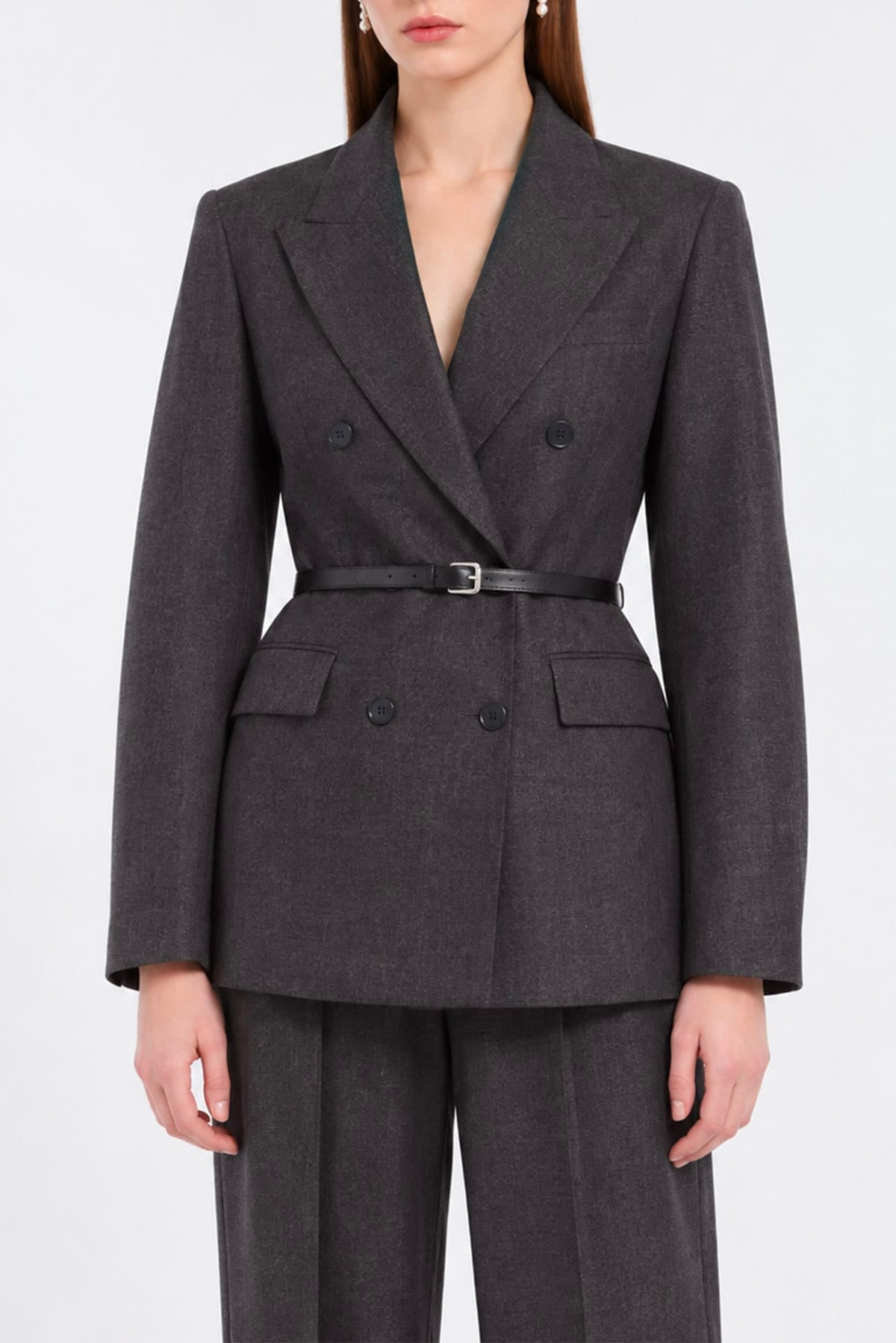 P.A.R.O.S.H. GIACCA  Giacca doppiopetto grigia donna Parosh Ludy