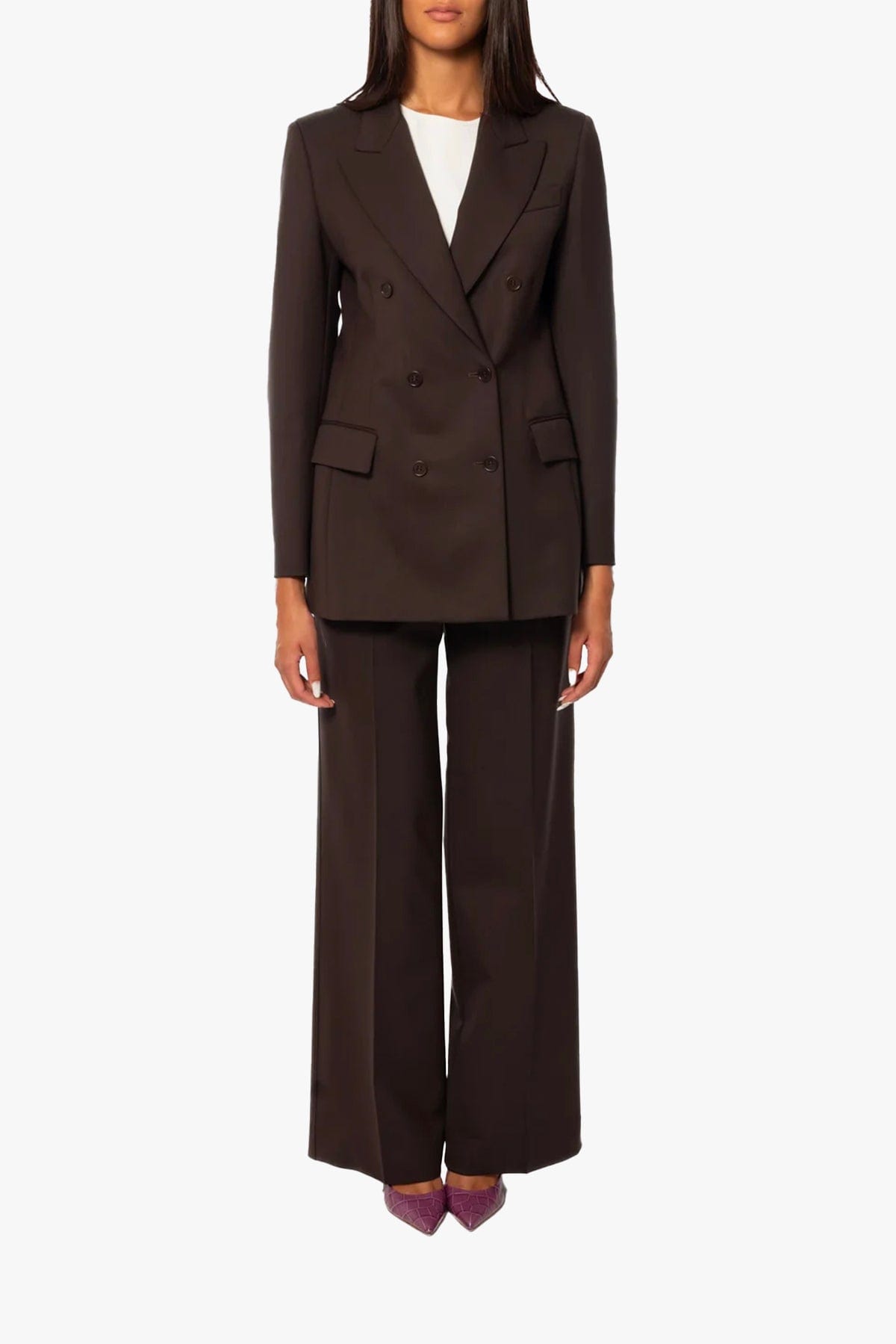 P.A.R.O.S.H. GIACCA  TESTA DI MORO / XS Giacca doppiopetto testa di moro donna Parosh