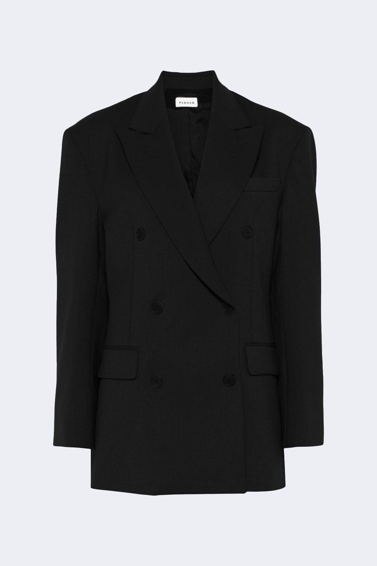 P.A.R.O.S.H. GIACCA  NERO / XS Giacca nera donna doppiopetto Parosh D420445