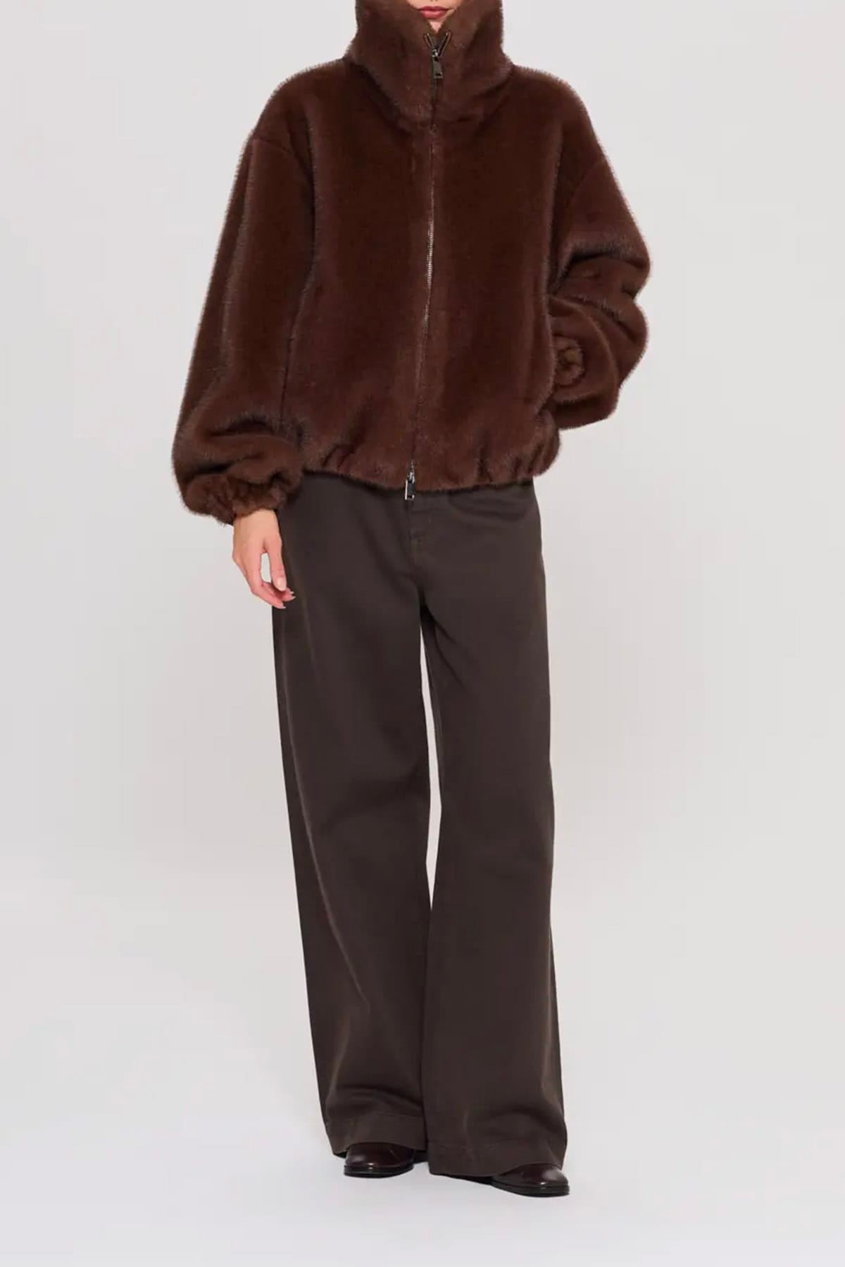 P.A.R.O.S.H. GIACCONE  FANTASIA MARRONE / XXS Cappotto in ecopelliccia donna Parosh D431913