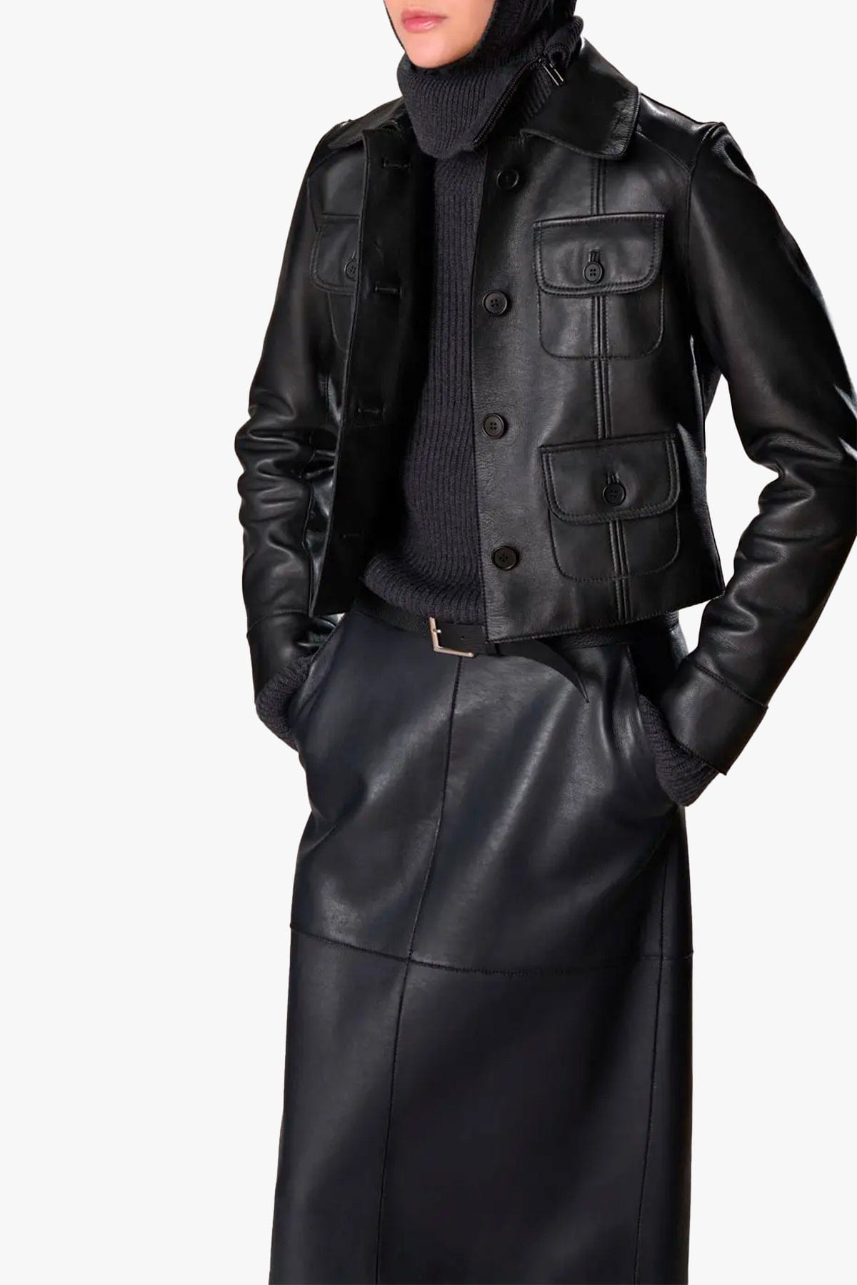 P.A.R.O.S.H. GIACCONE  NERO / XS Giaccone in pelle donna Parosh Macioc