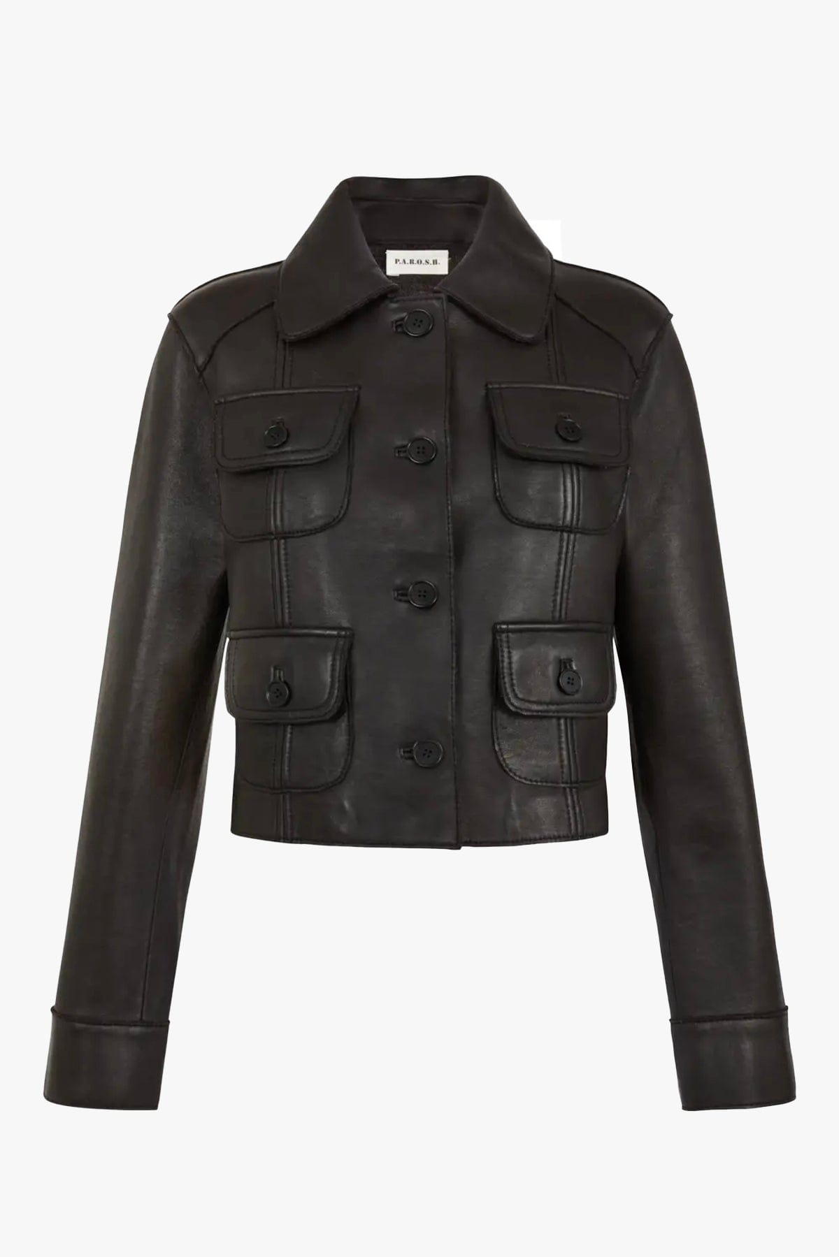 P.A.R.O.S.H. GIACCONE  NERO / XS Giaccone in pelle donna Parosh Macioc