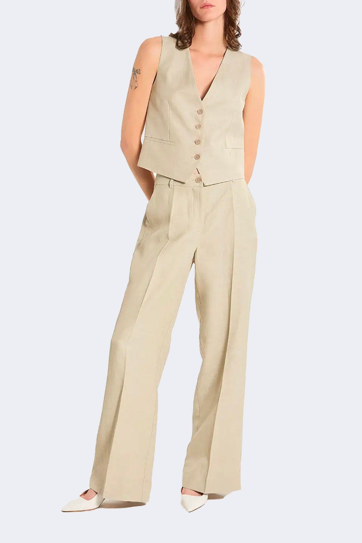 P.A.R.O.S.H. GILET  STUCCO / XS Gilet donna Parosh D410034