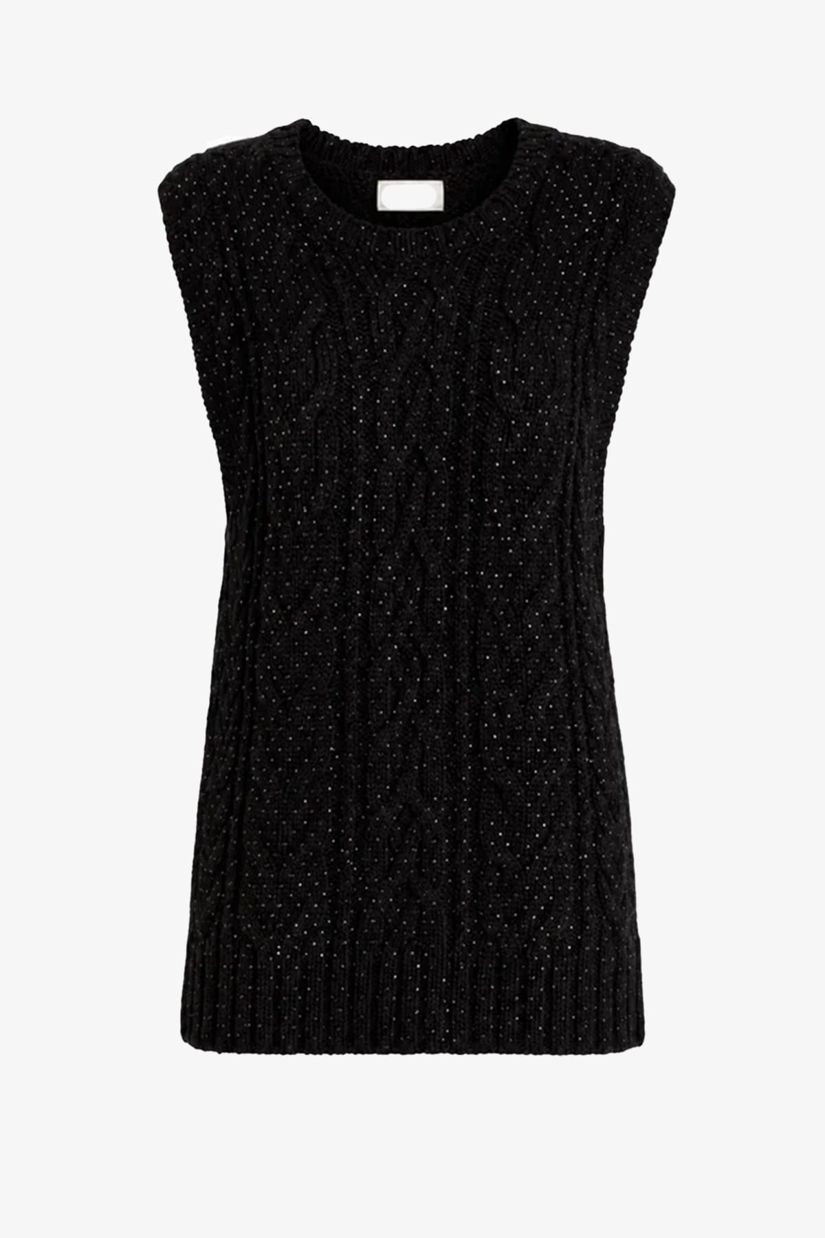 P.A.R.O.S.H. MAGLIA-CANOTTIERA-TOP  NERO / XXS Maglia lunga senza maniche donna Parosh D500753