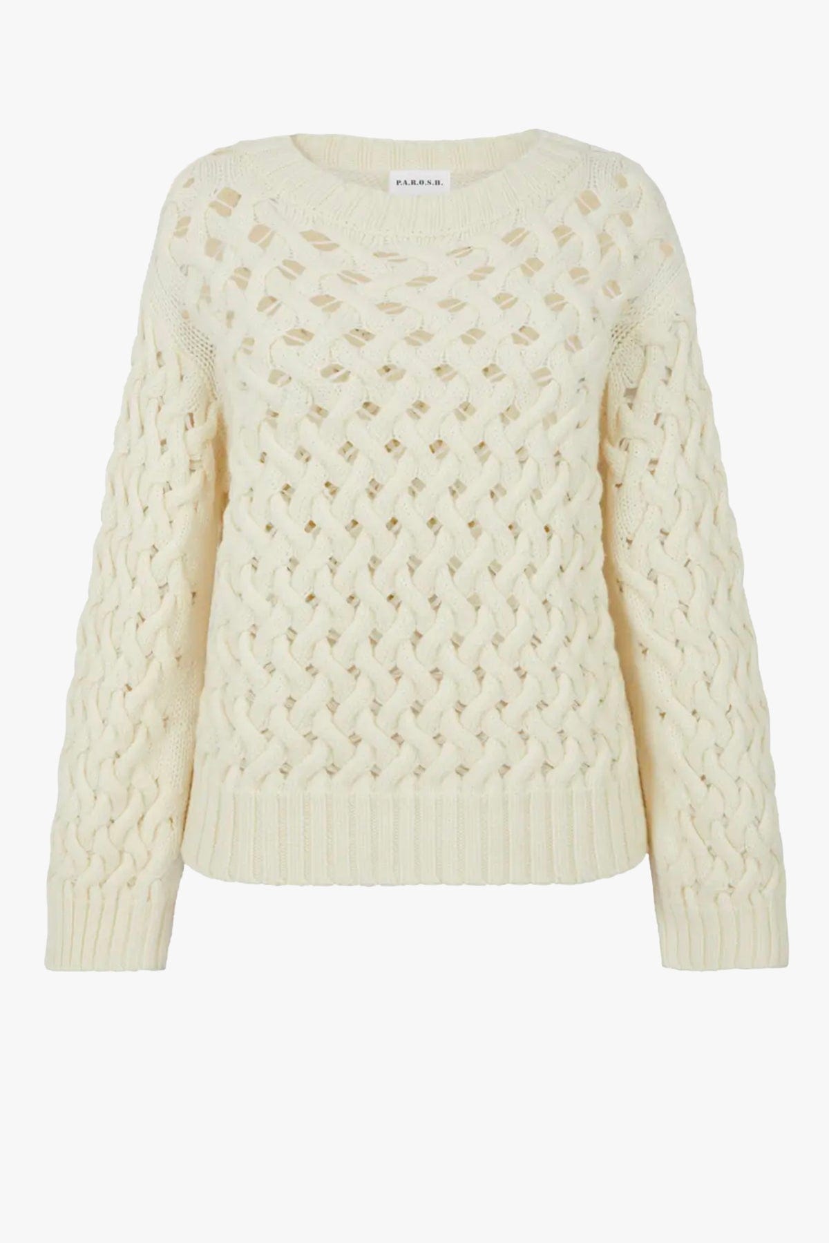 P.A.R.O.S.H. MAGLIA-CANOTTIERA-TOP  PANNA / XS Maglia panna donna Parosh