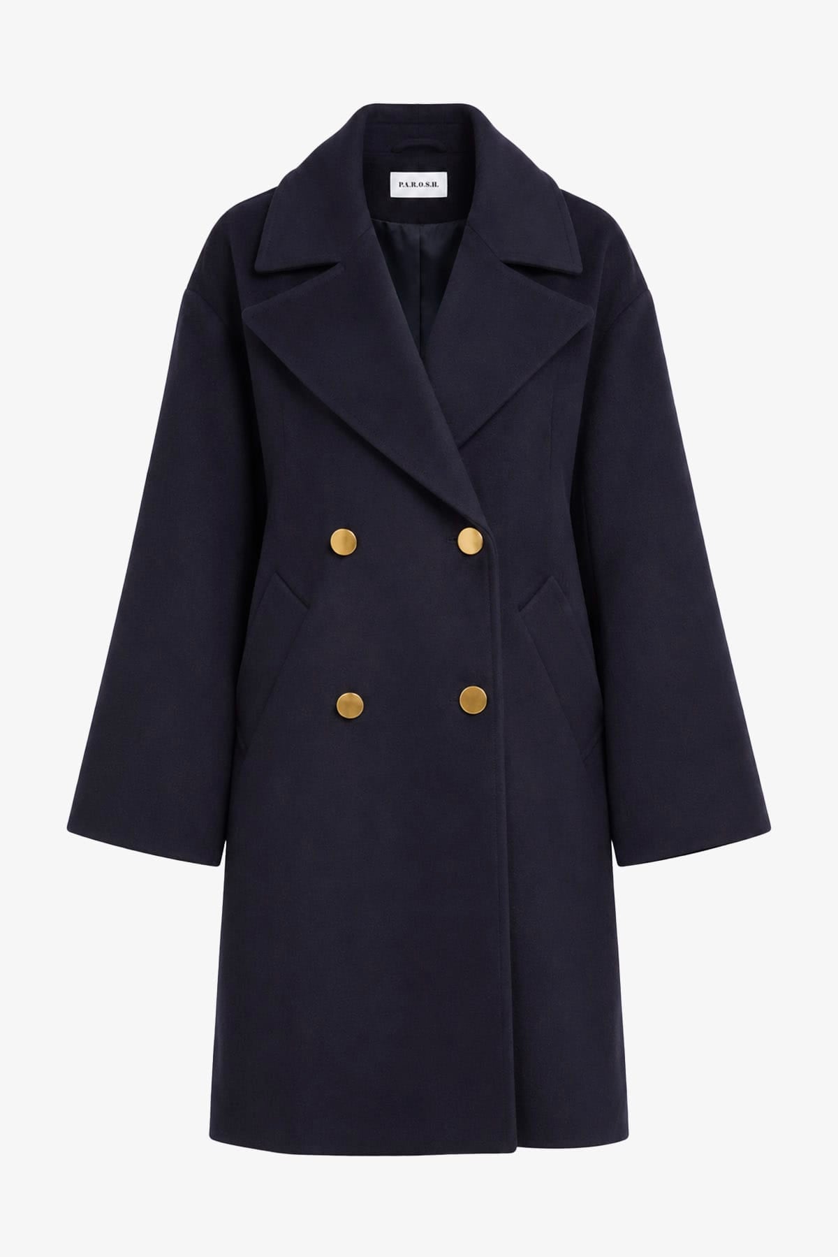 P.A.R.O.S.H. MANTELLO-MANTELLA  BLU / XXS cappotto doppiopetto blu donna Parosh Leak26