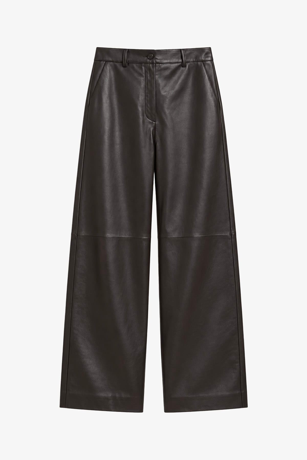 P.A.R.O.S.H. PANTALONE LUNGO  NERO / XXS Pantaloni di pelle neri donna Parosh Maciock26w