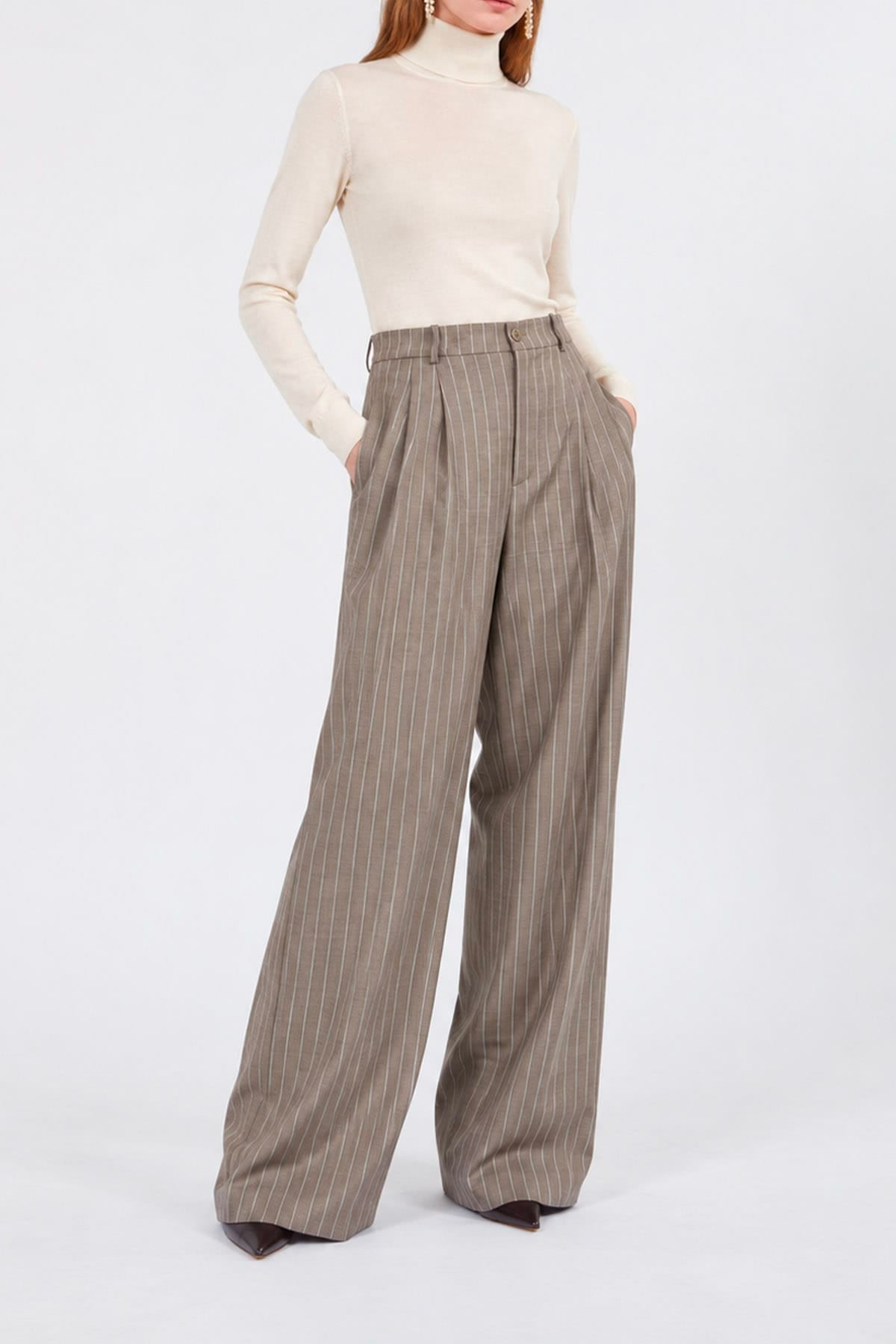 P.A.R.O.S.H. PANTALONE LUNGO  FANTASIA TORTORA / XXS Pantalone over donna Parosh Lassie