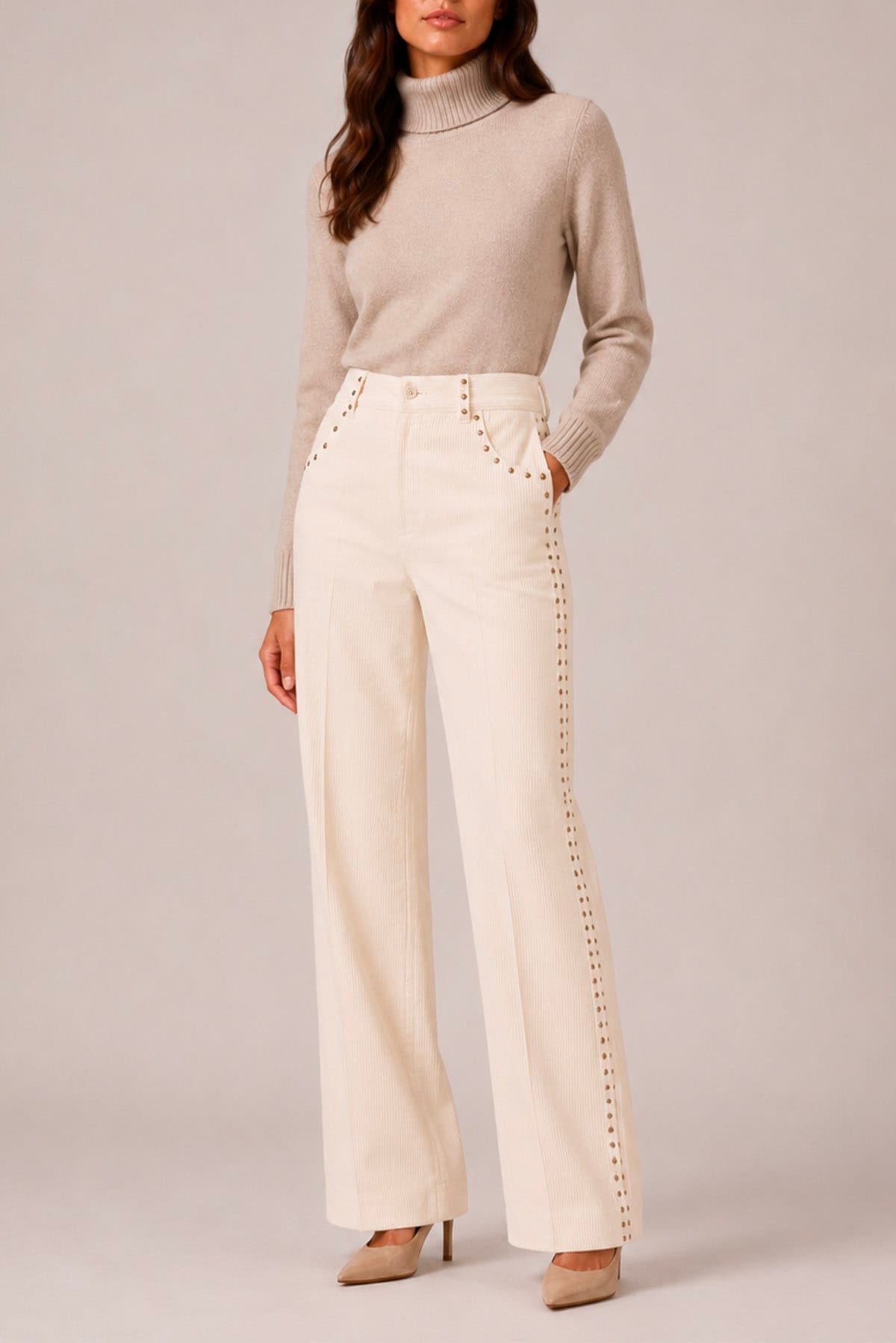 P.A.R.O.S.H. PANTALONE LUNGO  Pantaloni con borchie donna Parosh D230780B