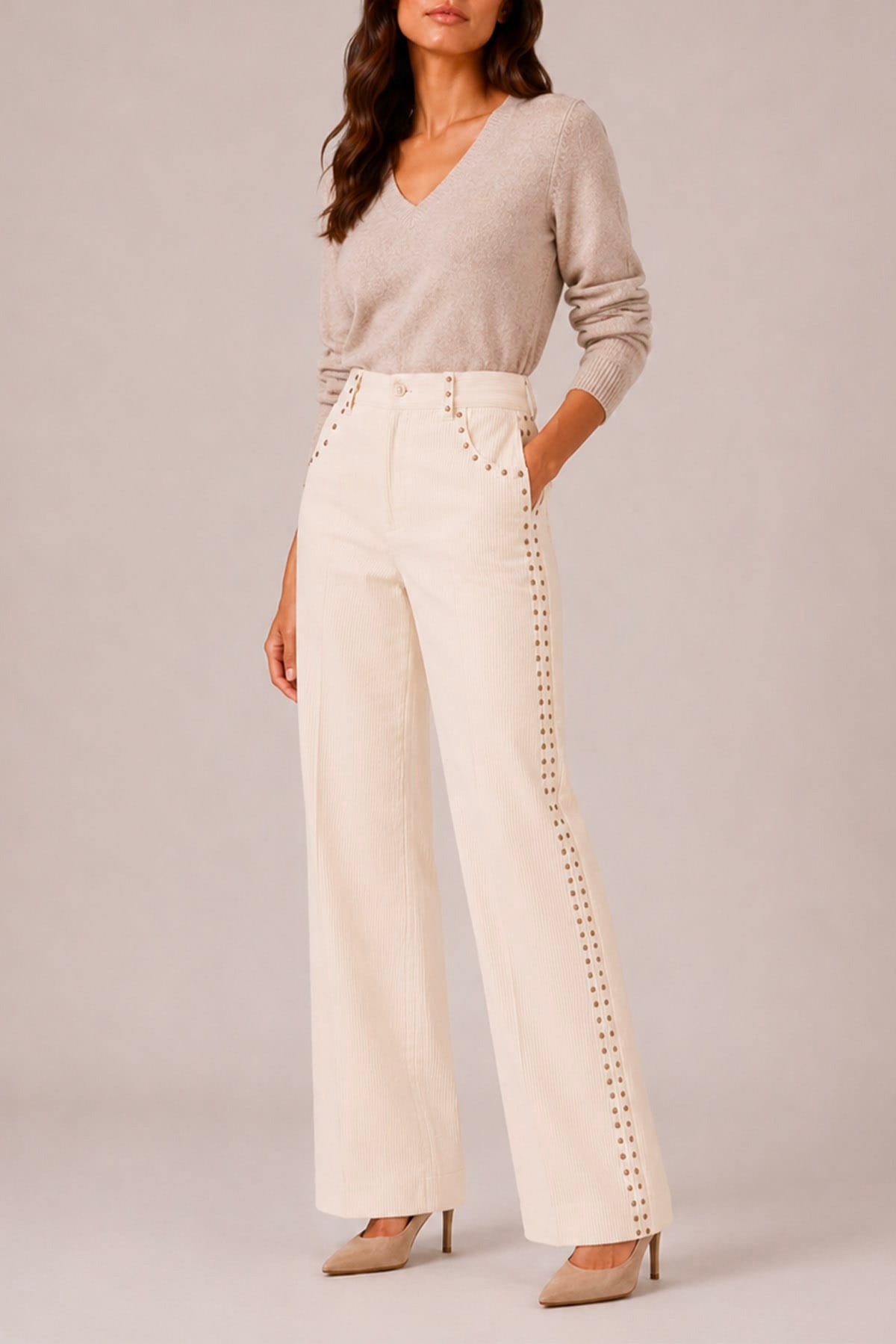 P.A.R.O.S.H. PANTALONE LUNGO  Pantaloni con borchie donna Parosh D230780B