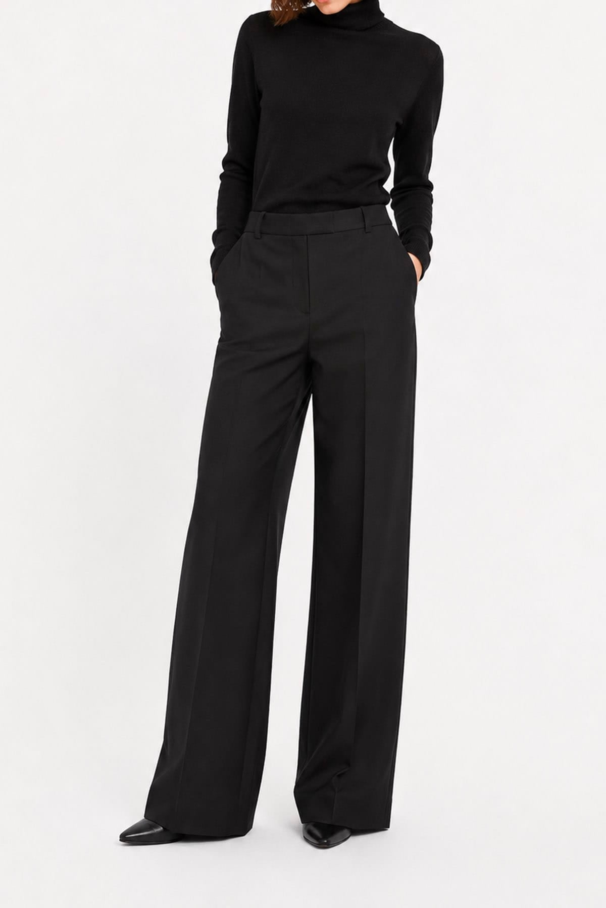 P.A.R.O.S.H. PANTALONE LUNGO  NERO / XXS Pantaloni over donna Parosh D232016