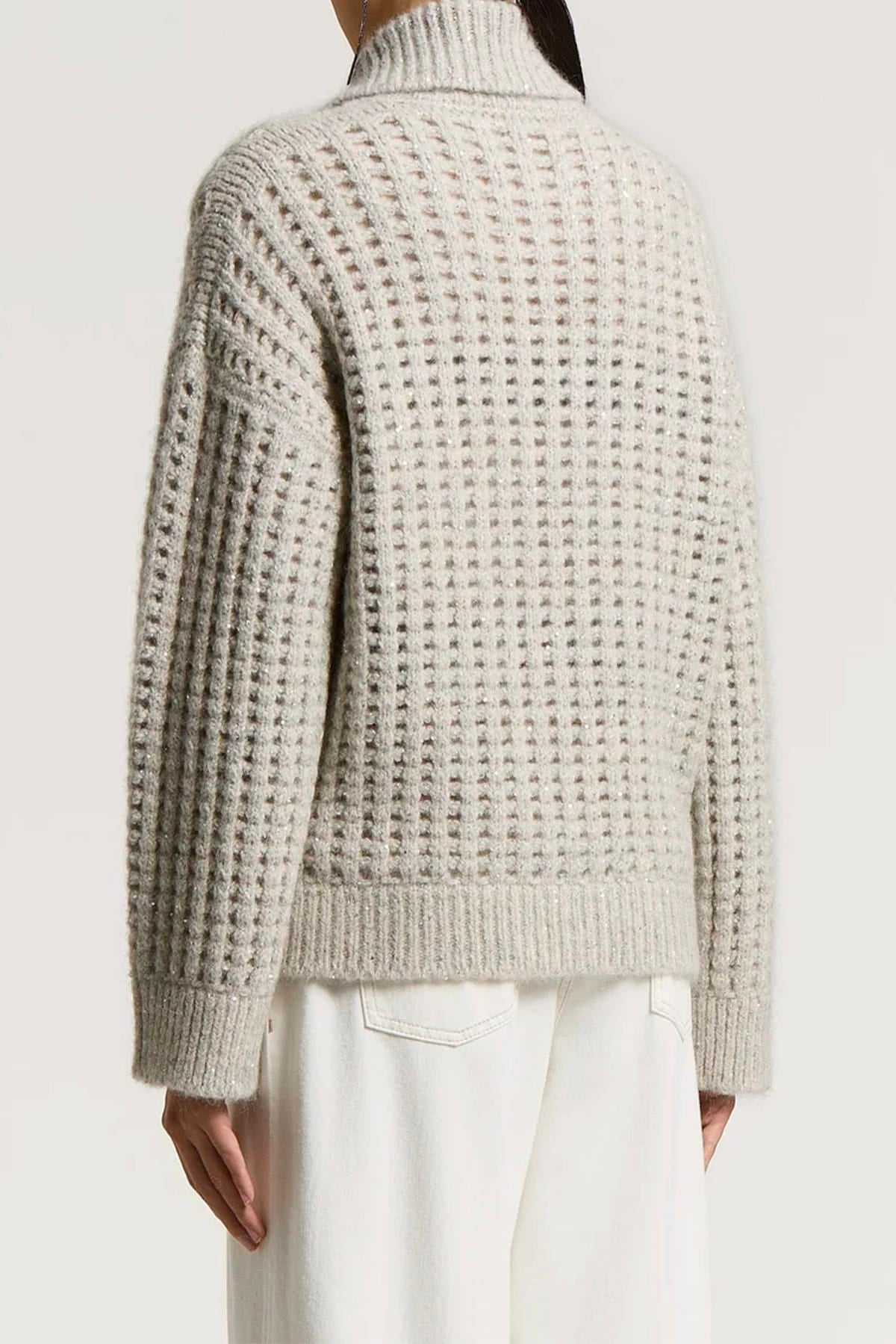 PESERICO BOMBER Maglia tricot in lana e alpaca Peserico A99883F03