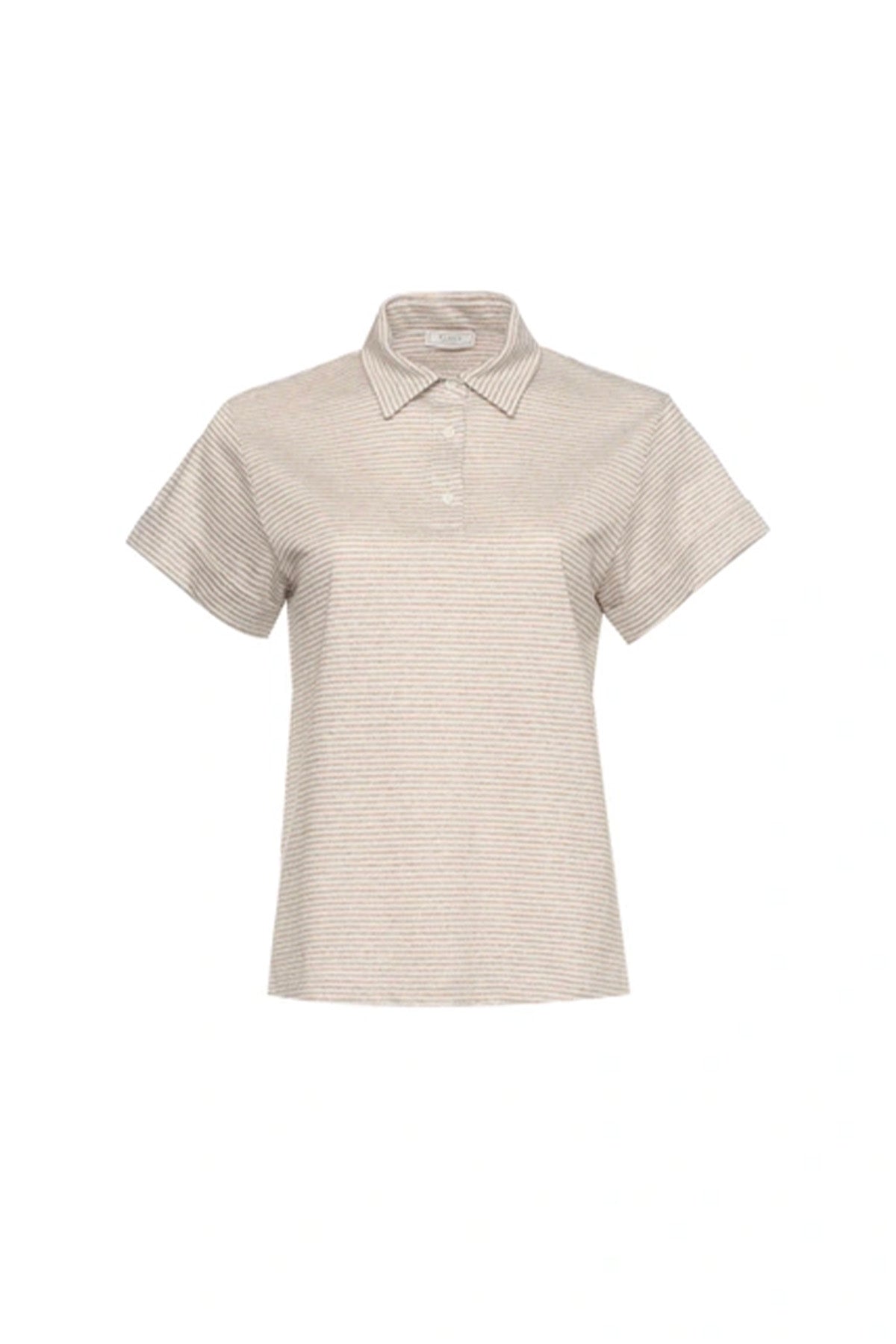 PESERICO CAMICIA  MARRONE ARGILLA / 36 Camicia donna jersey misto lino cotone e lurex A06240J0 Peserico