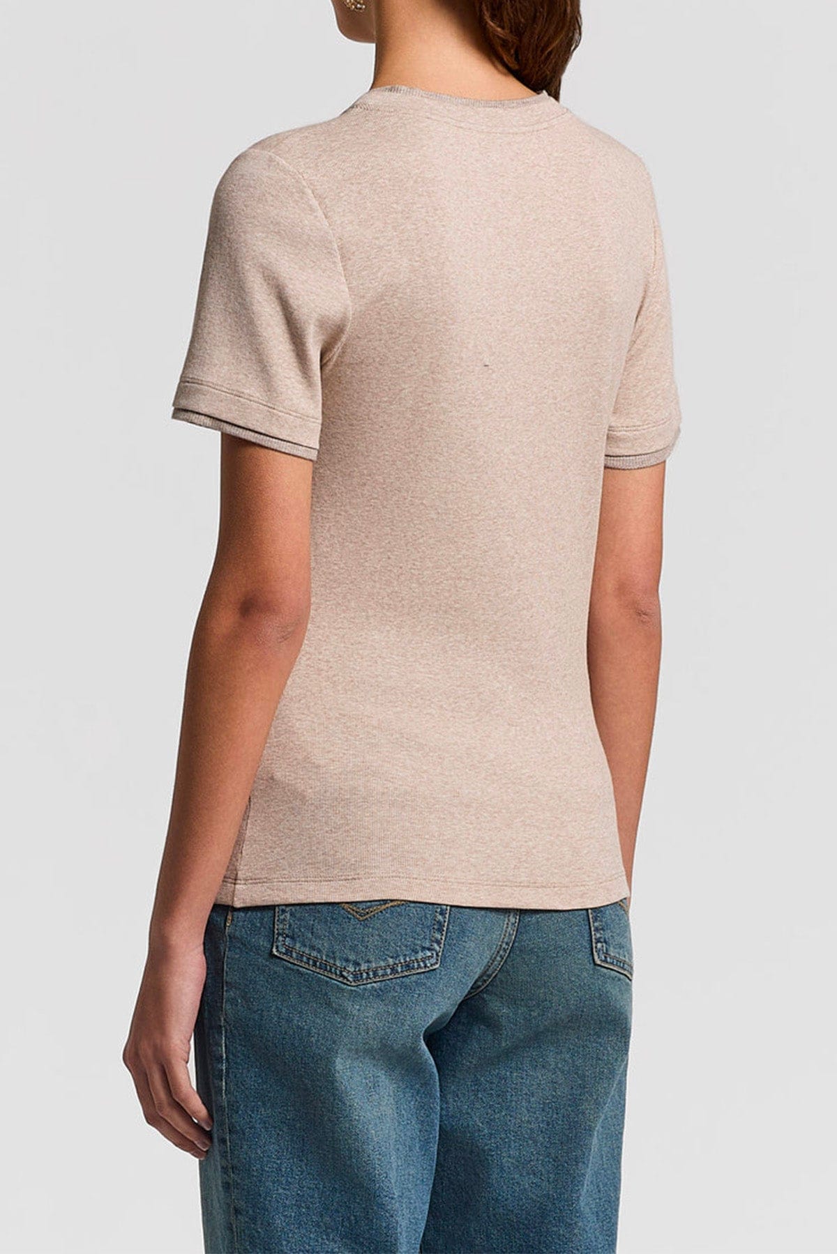 PESERICO CAMICIA  Camicia donna micro-costina in jersey stretch con dettagli