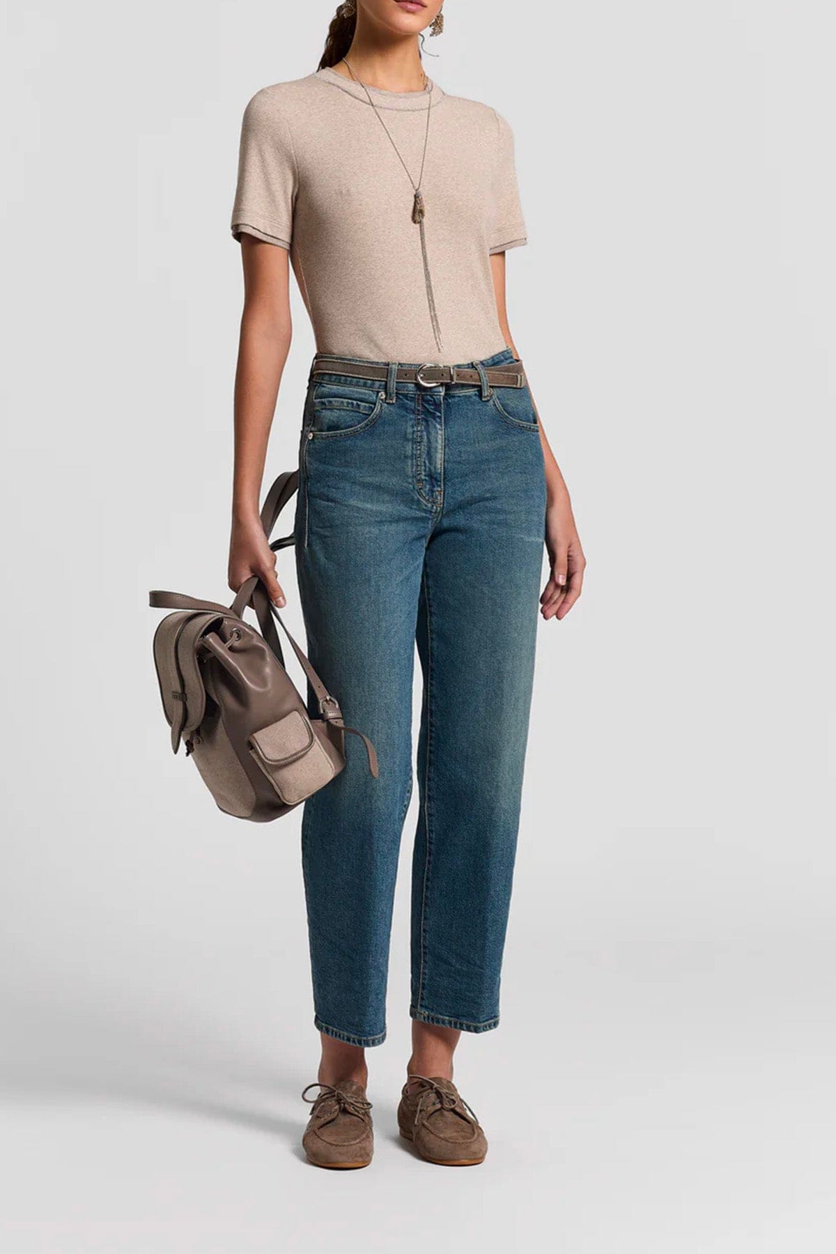 PESERICO CAMICIA  BIANCO NATURALE / 36 Camicia donna micro-costina in jersey stretch con dettagli