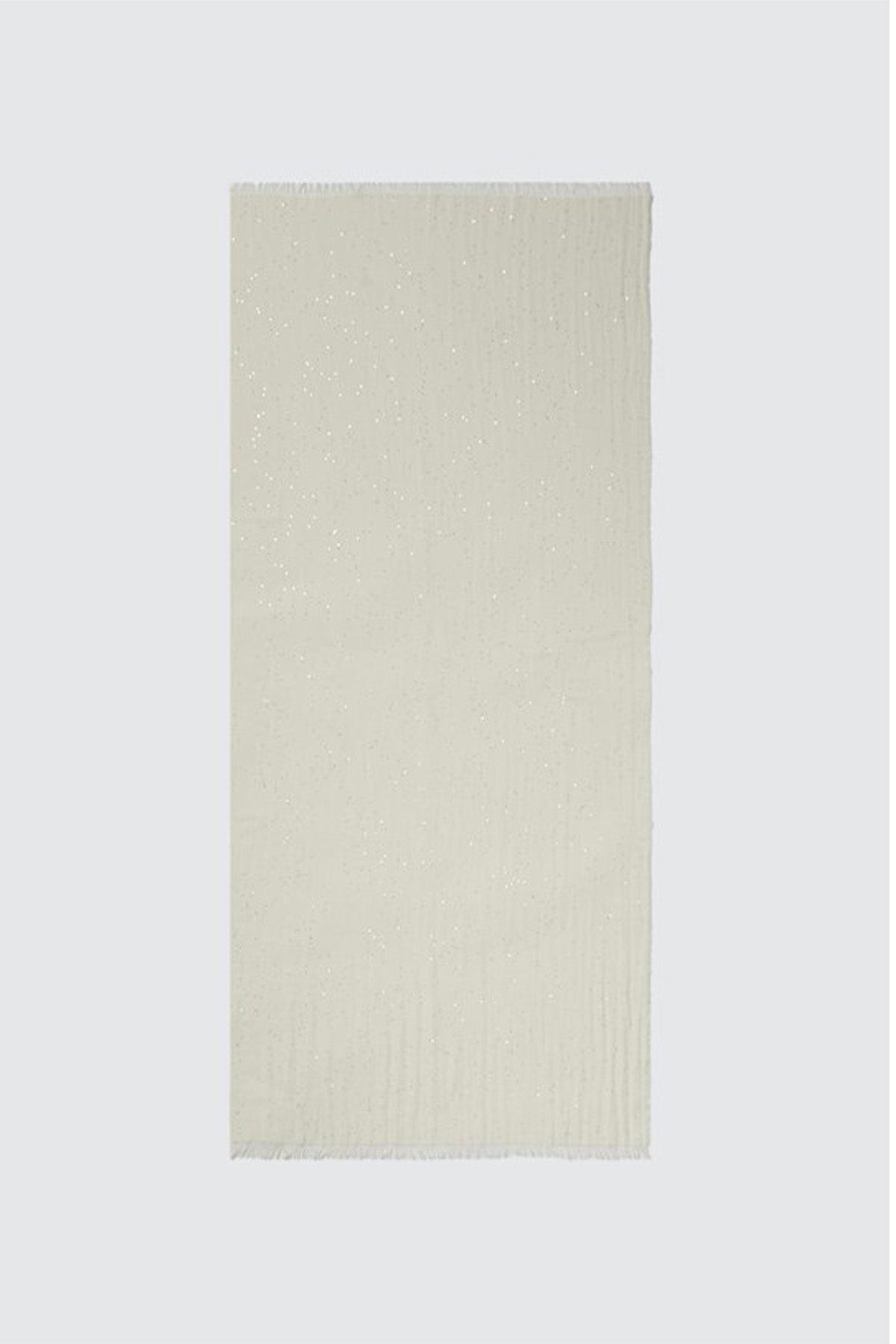 PESERICO FOULARD-SCIARPA-NASTRO  BIANCO SOLARE / UNICA Stola con paillettes Twill di cotone con paillettes A31536C0 Peserico