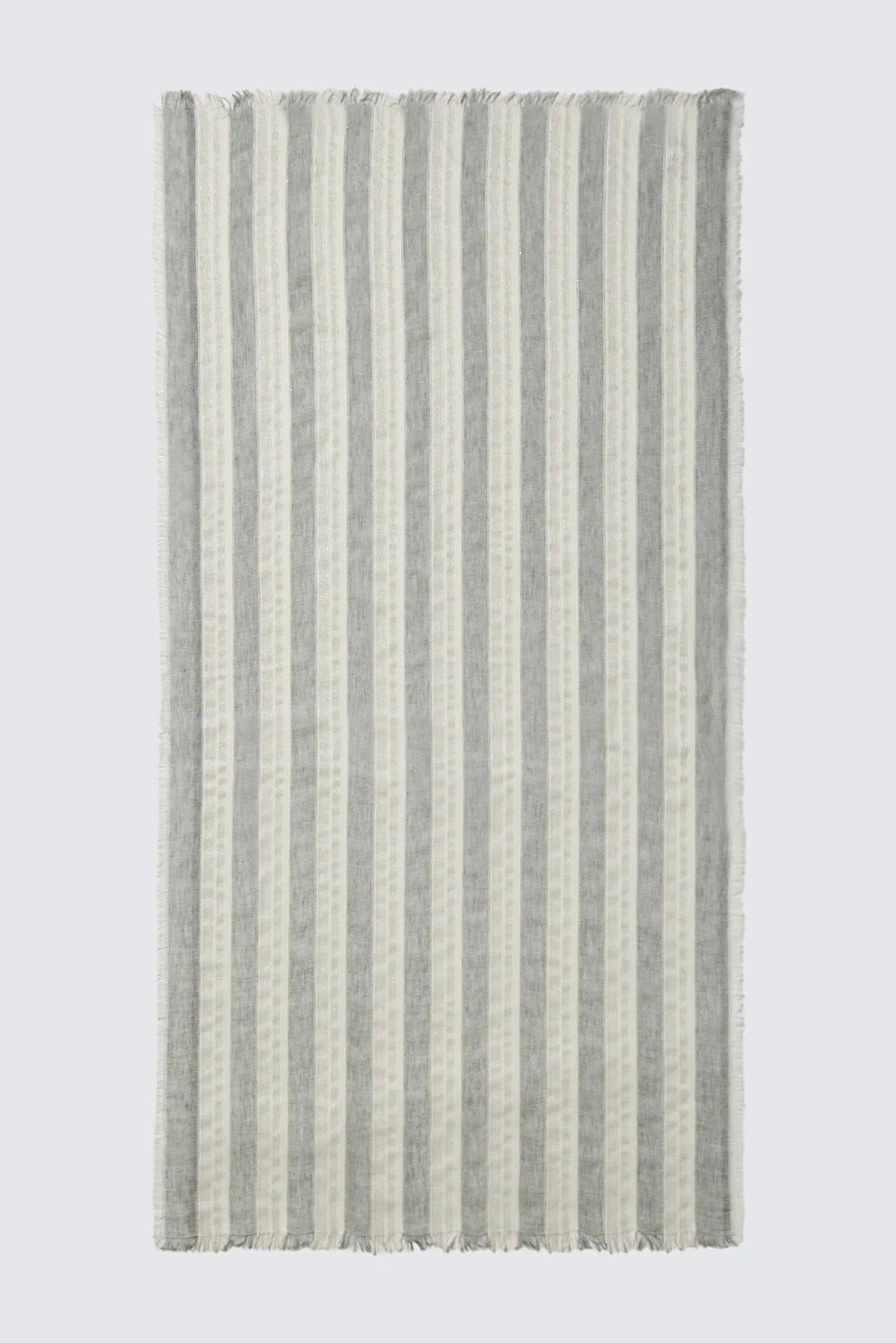 PESERICO FOULARD-SCIARPA-NASTRO  VERDE AUCALIPTO / UNICA Stola a righe Filato di lino, cotone e lurex S31546C0 Peserico