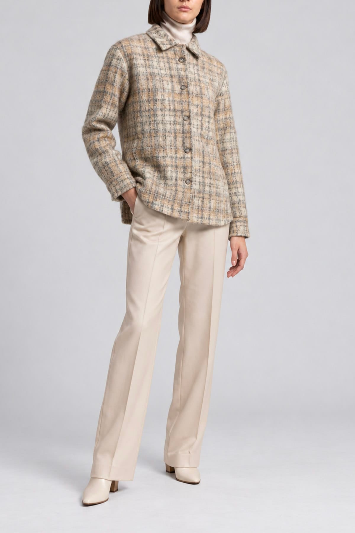 PESERICO GIACCONE  Giaccone donna in misto lana mohair Peserico A21104D