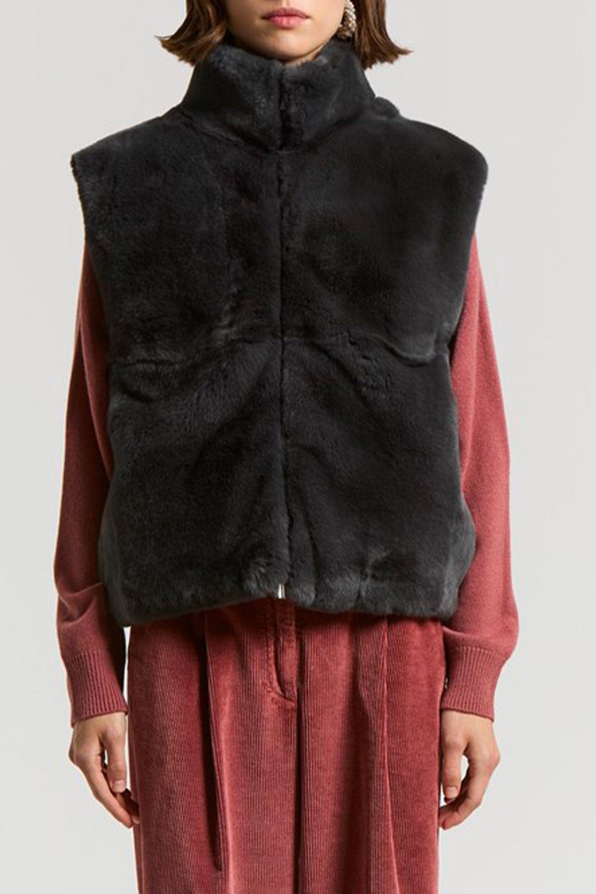 PESERICO MAGLIA-CANOTTIERA-TOP  Gilet in pelo e cashmere Peserico