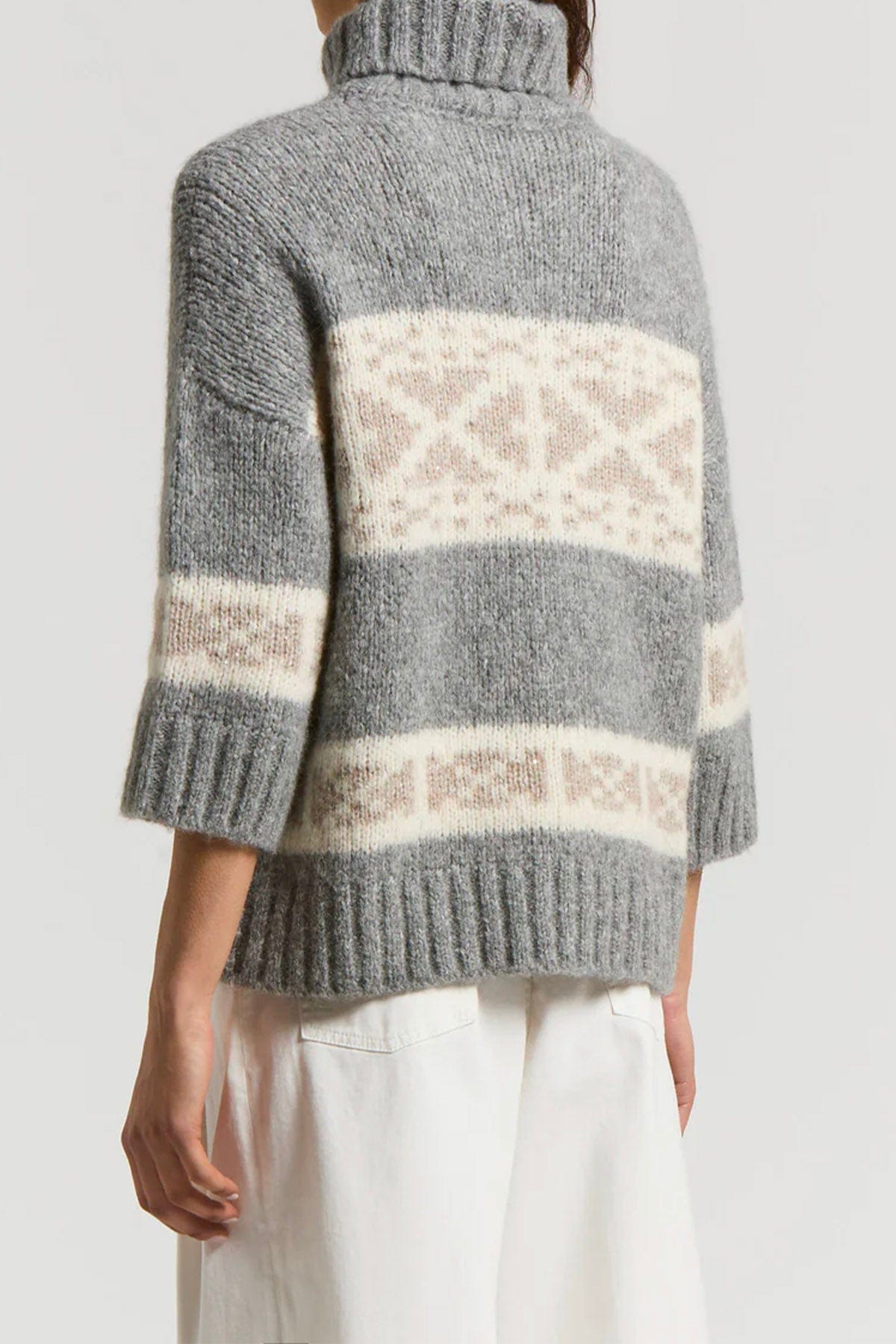 PESERICO MAGLIA-CANOTTIERA-TOP  Maglia donna lavorata Peserico in alpaca e lana