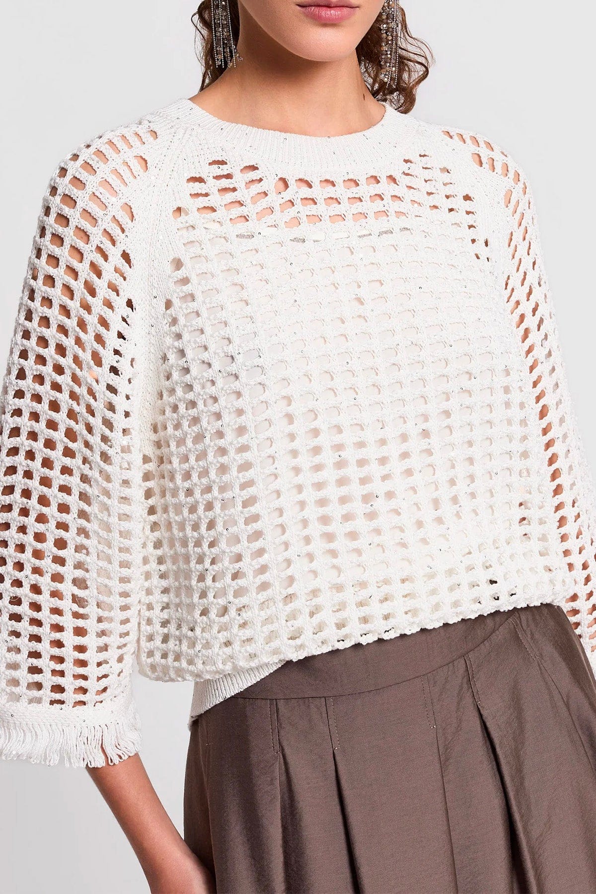 PESERICO MAGLIA-CANOTTIERA-TOP  Maglia donna tricot cordonetto di pure cotone A99047F07 Peserico