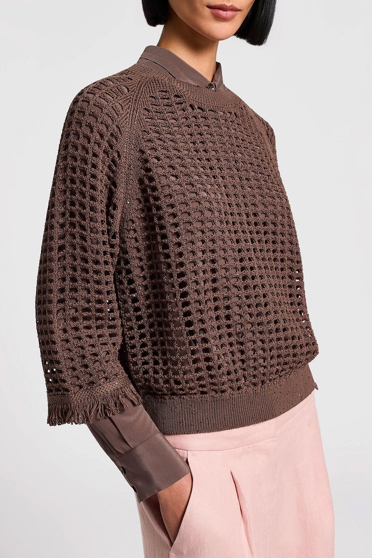 PESERICO MAGLIA-CANOTTIERA-TOP  Maglia donna tricot cordonetto di pure cotone A99047F07 Peserico