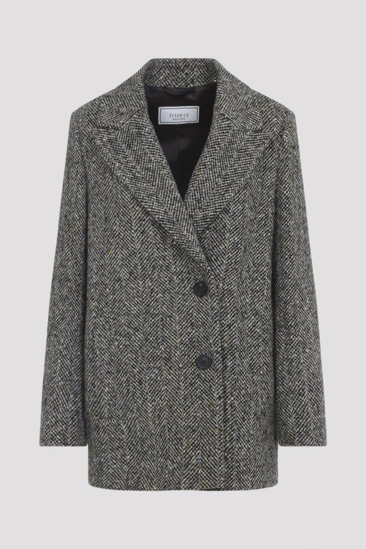 PESERICO MANTELLO-MANTELLA  NERO CHEVRON / 36 Caban in lana Chevron donna Peserco