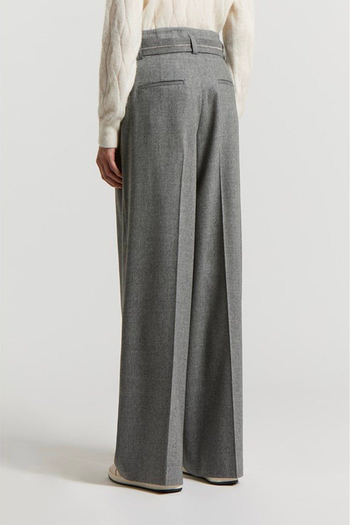 PESERICO PANTALONE LUNGO  Pantaloni donna in flanella di lana e cashmere Peserico