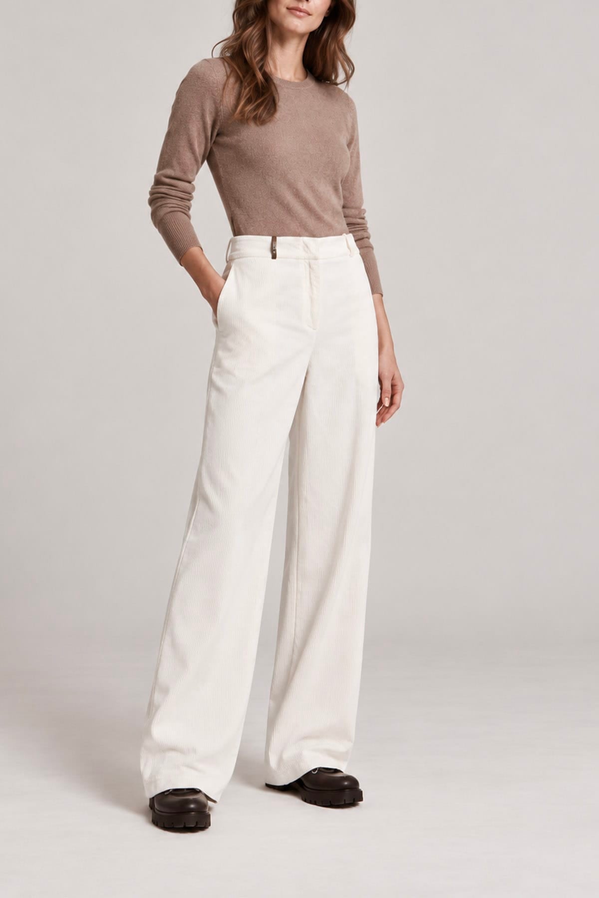 PESERICO PANTALONE LUNGO  Pantaloni in velluto donna Peserico P04835T3