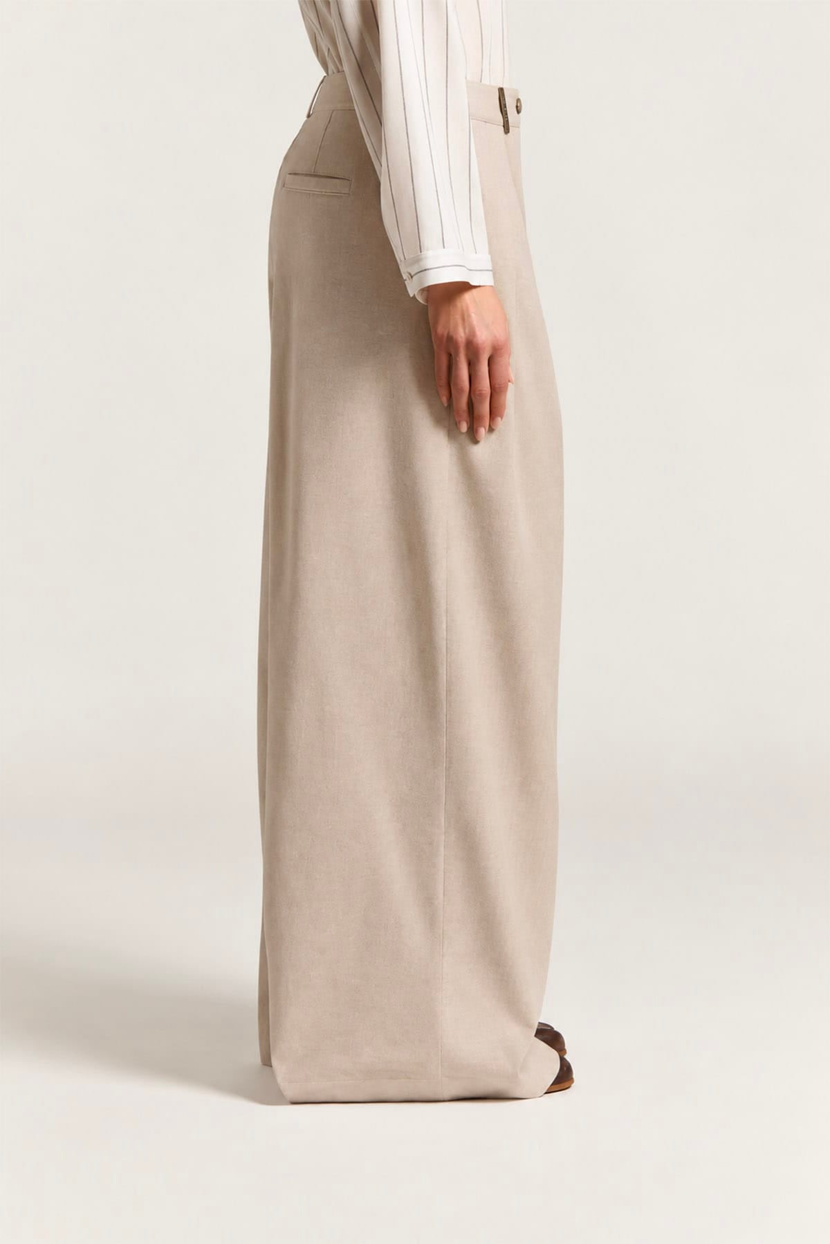 PESERICO PANTALONE LUNGO  BEIGE POLVERE DI STELLE / 36 Pantaloni over donna Peserico beige A04646T3
