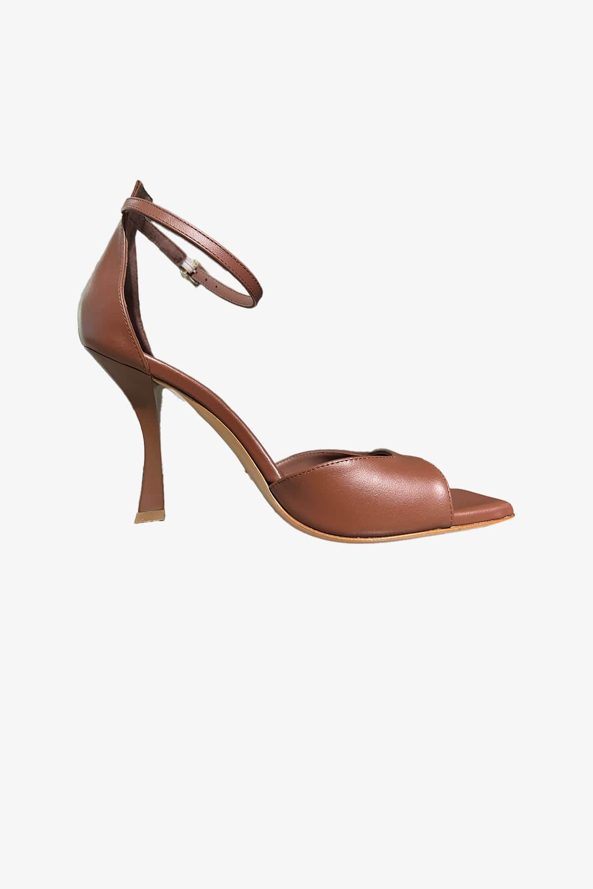 SERGIO LEVANTESI CALZATURE  BRUCIATO / 35 Sandalo in pelle marrone bruciato Sergio Levantesi Tarina