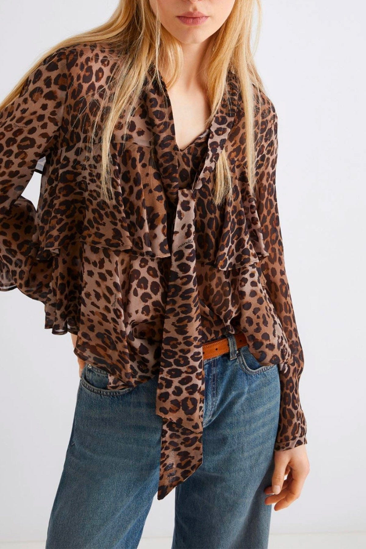 SERGIO LEVANTESI CALZATURE  Camicia in seta leopardata donna Marella Gala
