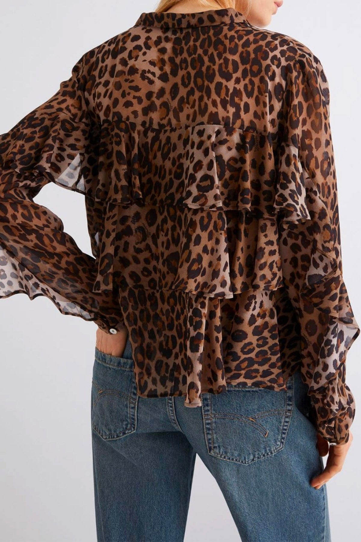 SERGIO LEVANTESI CALZATURE  Camicia in seta leopardata donna Marella Gala