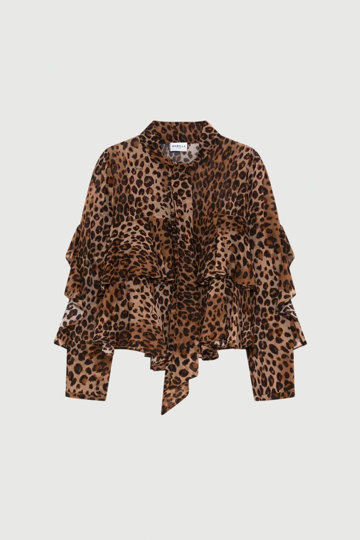 SERGIO LEVANTESI CALZATURE  MACULATO / 35 Camicia in seta leopardata donna Marella Gala