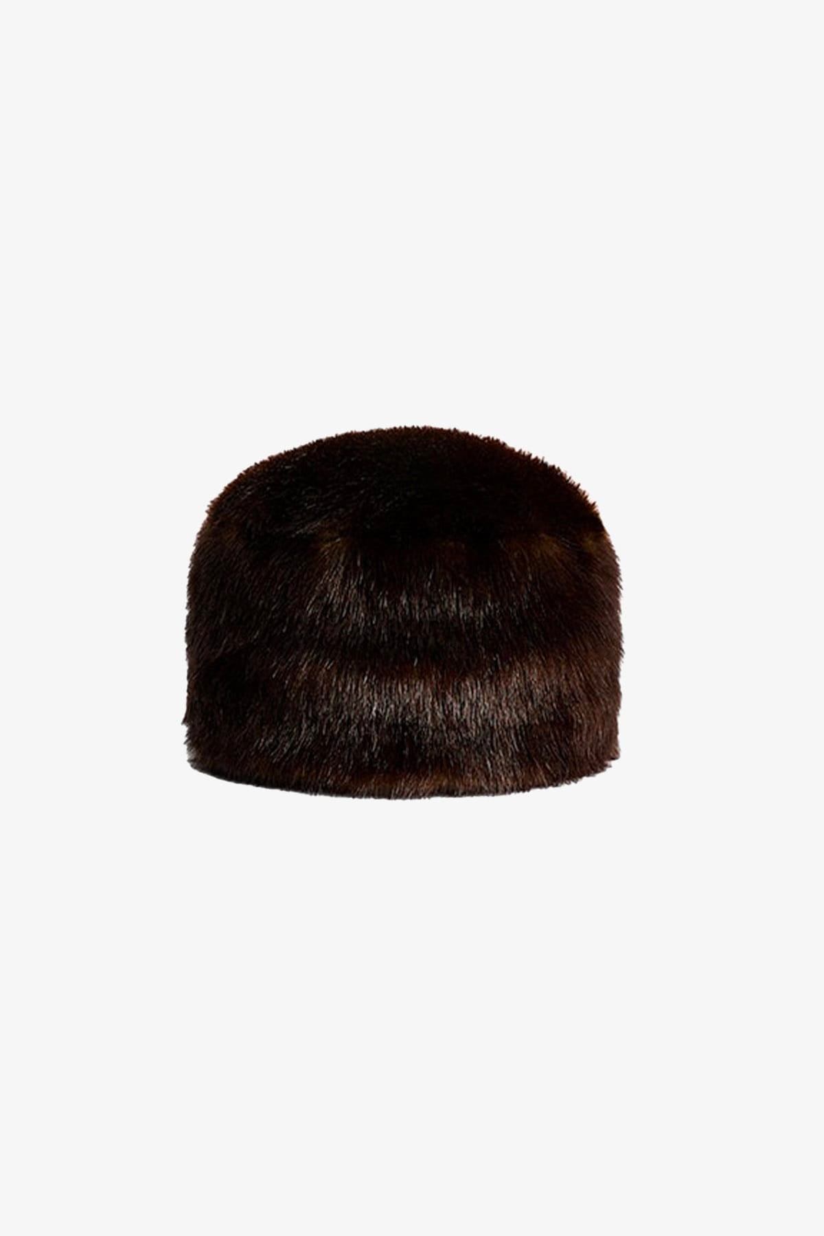 STAND STUDIO CAPPELLO-BERRETTO  DARK BROWN / XS Cappello in ecopelliccia donna Stand Studio Ozzy
