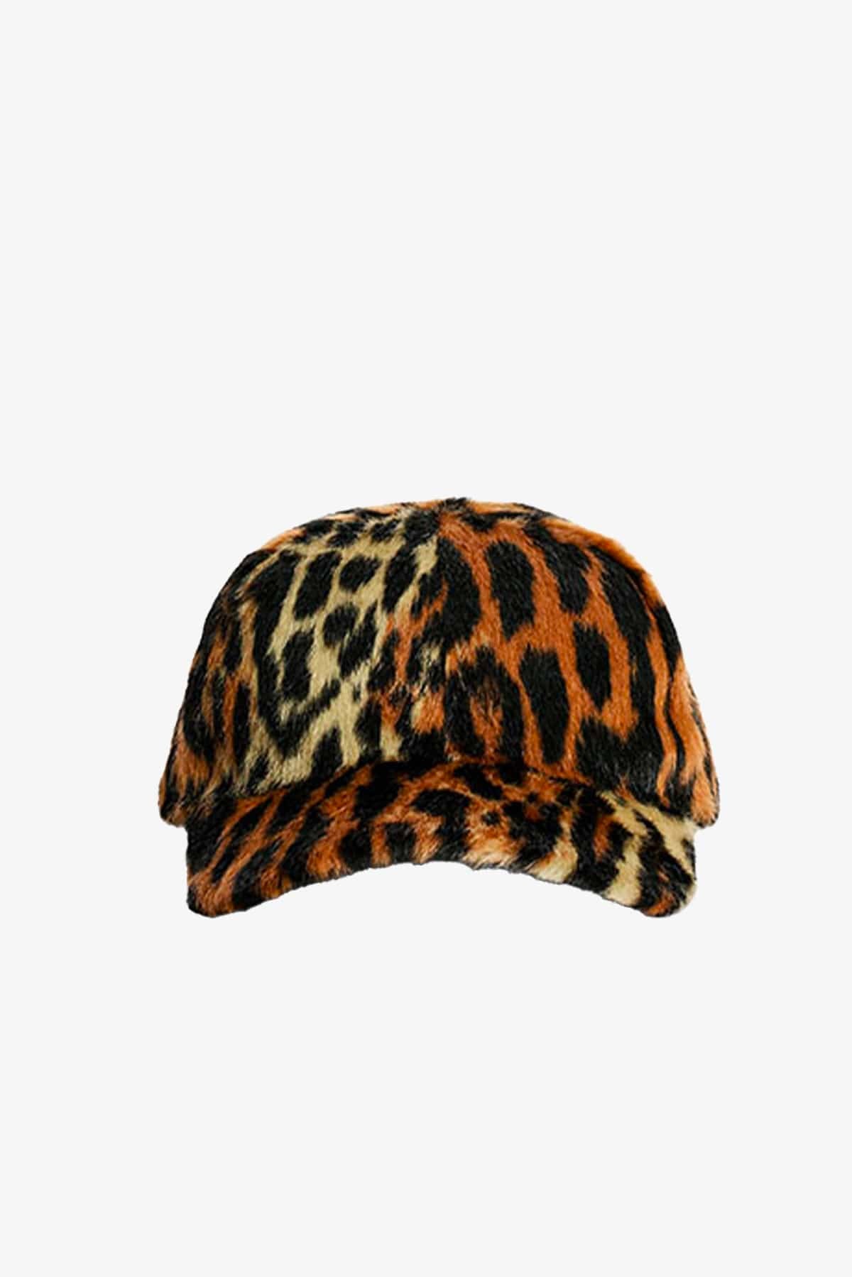 STAND STUDIO CAPPELLO-BERRETTO  LEO / UNICA Cappello da baseball in ecopelliccia leopardato Stand Studio Cyrene
