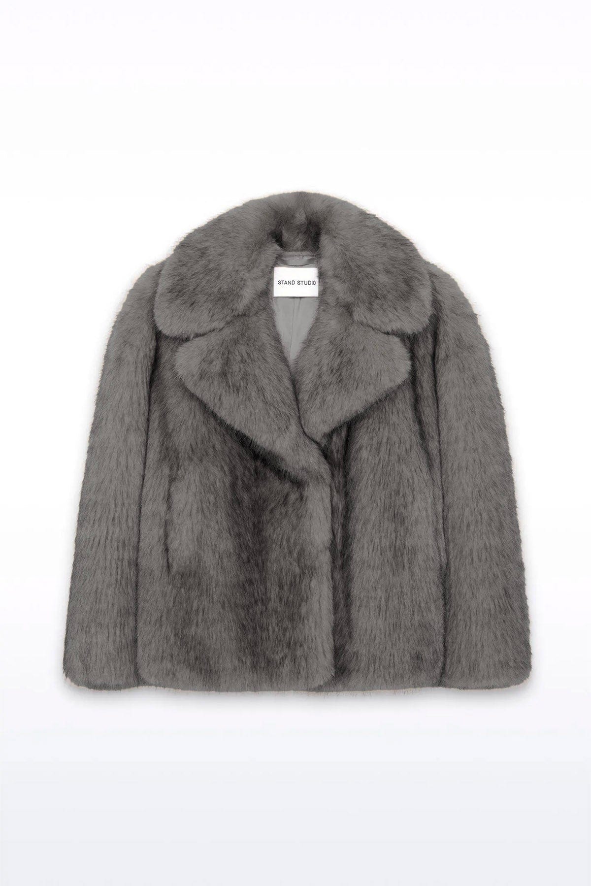 STAND STUDIO GIACCONE  GRIGIO / 32 Giacca in pelliccia ecologica donna Stand Studio Valentina