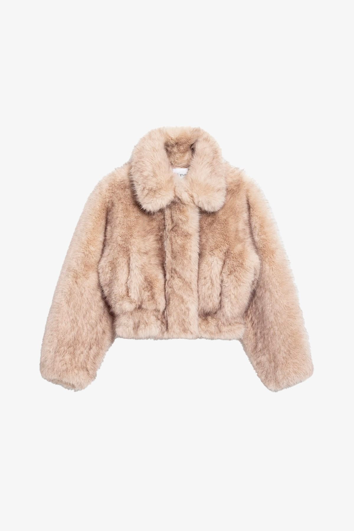 STAND STUDIO GIACCONE  NATURAL BEIGE / 32 Bomber in eco pelliccia donna Stand Studio Lena
