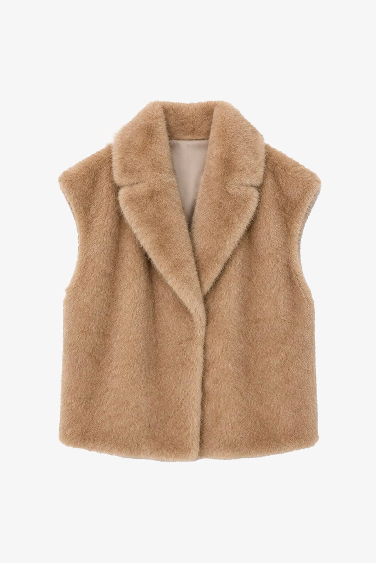 STAND STUDIO GILET  BEIGE / XS-S Pelliccia vegana Stand Studio senza Maniche Kinley