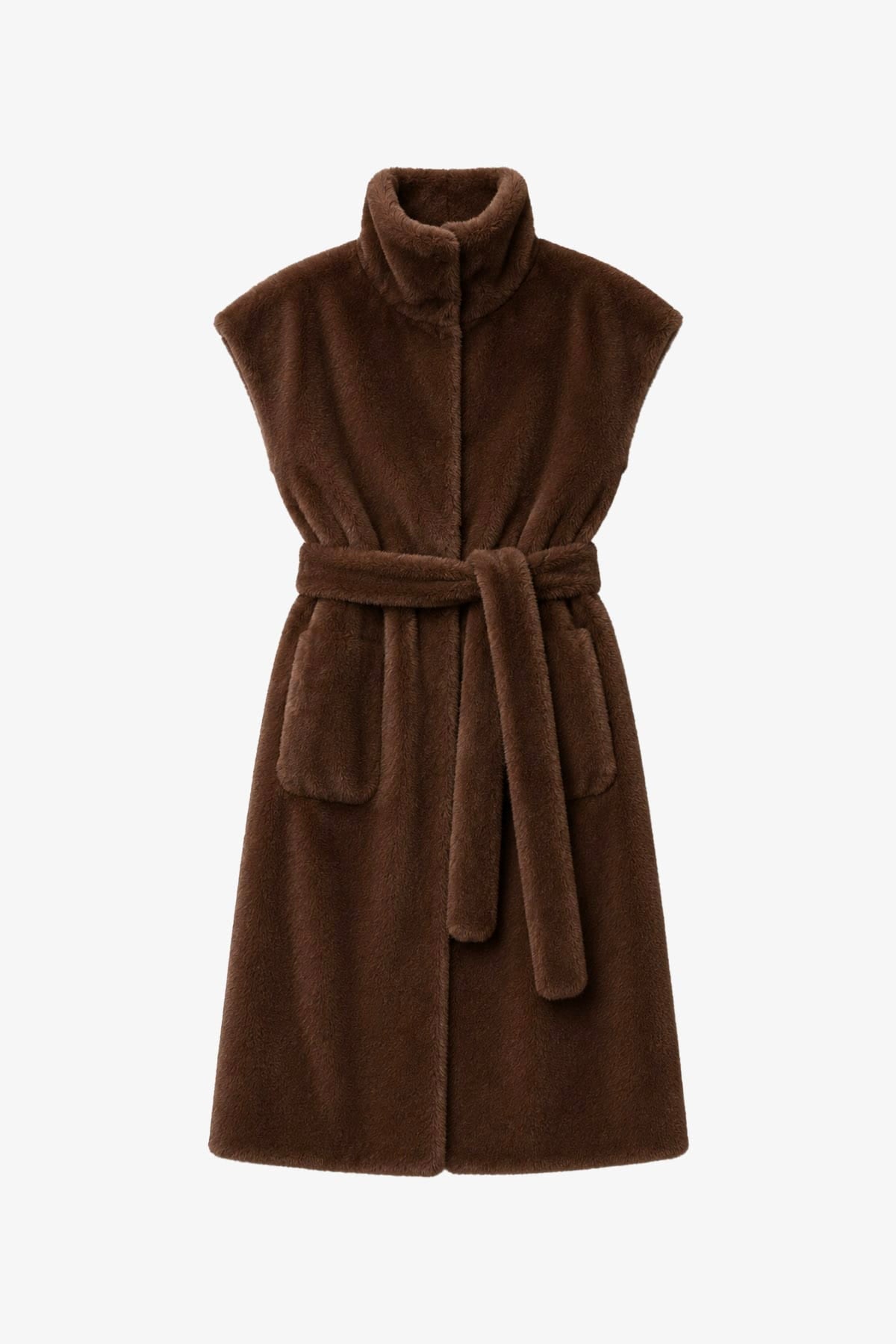 STAND STUDIO GILET  BROWN / 32 Cappotto lungo in eco pelliccia Stand Strudio Oaklynn