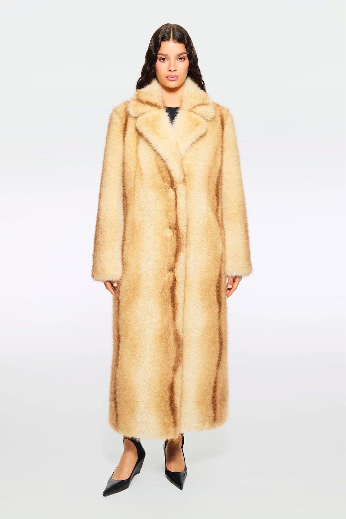 STAND STUDIO MANTELLO-MANTELLA  ROSSO ELETTRICO / 32 Pelliccia vegana donna Stand Studio Nora