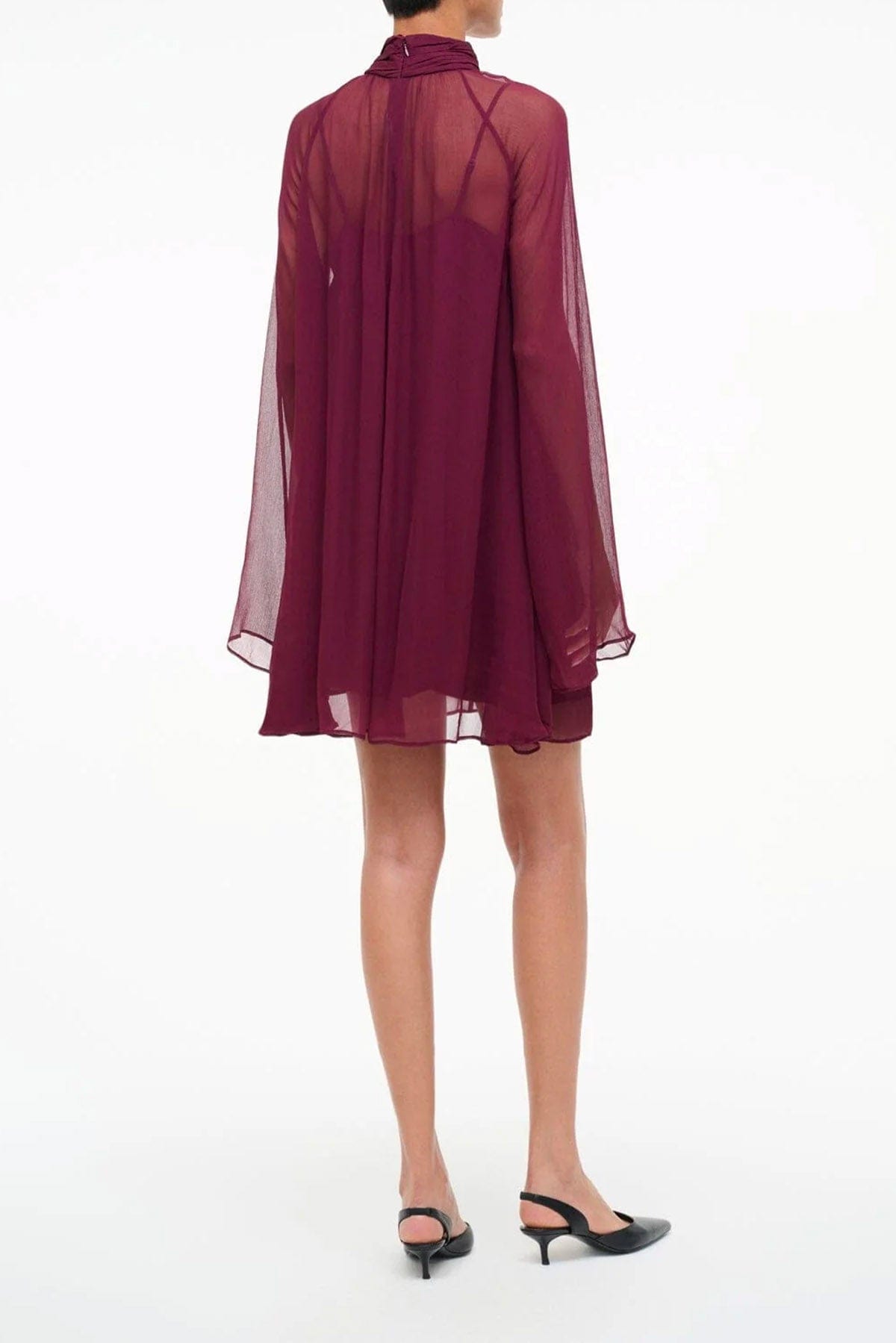 STAUD ABITO  Abito con maniche lunghe donna bordeaux Staud Esther