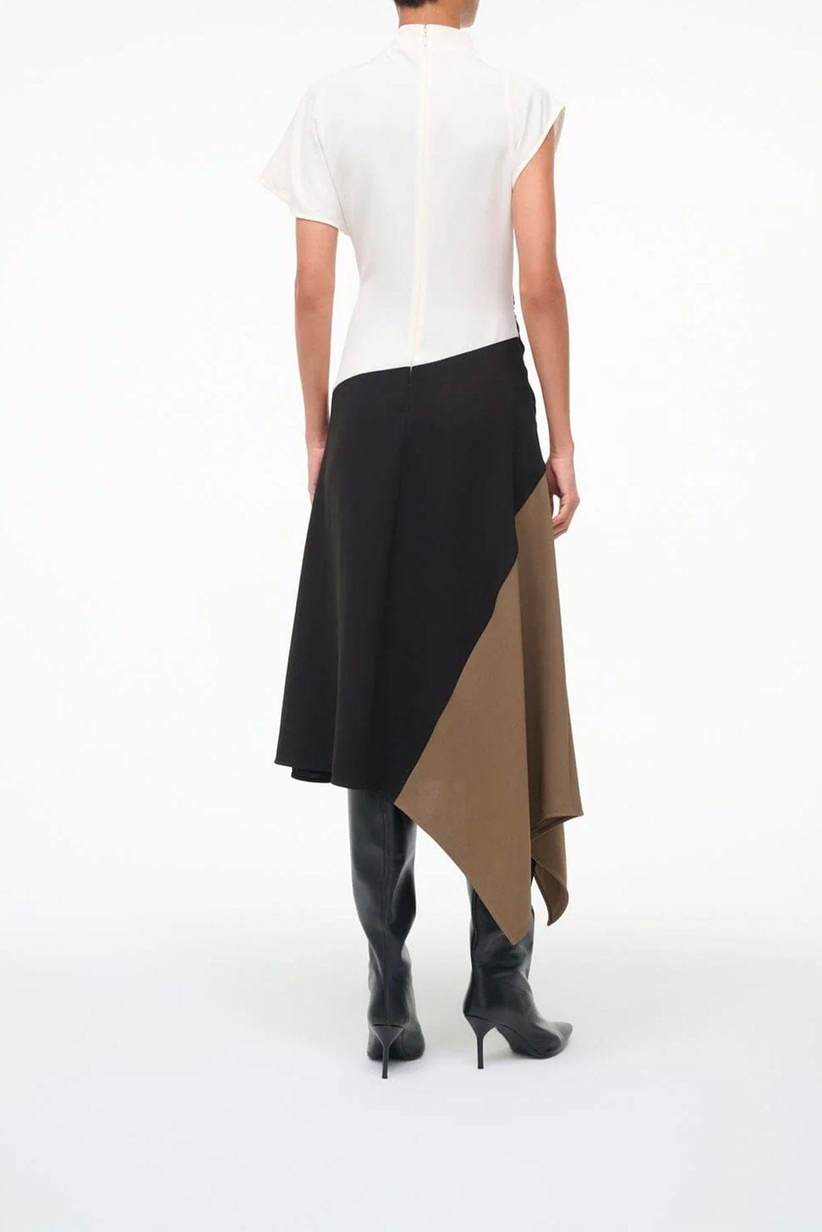 STAUD ABITO  Abito lungo bicolor donna elegante Staud