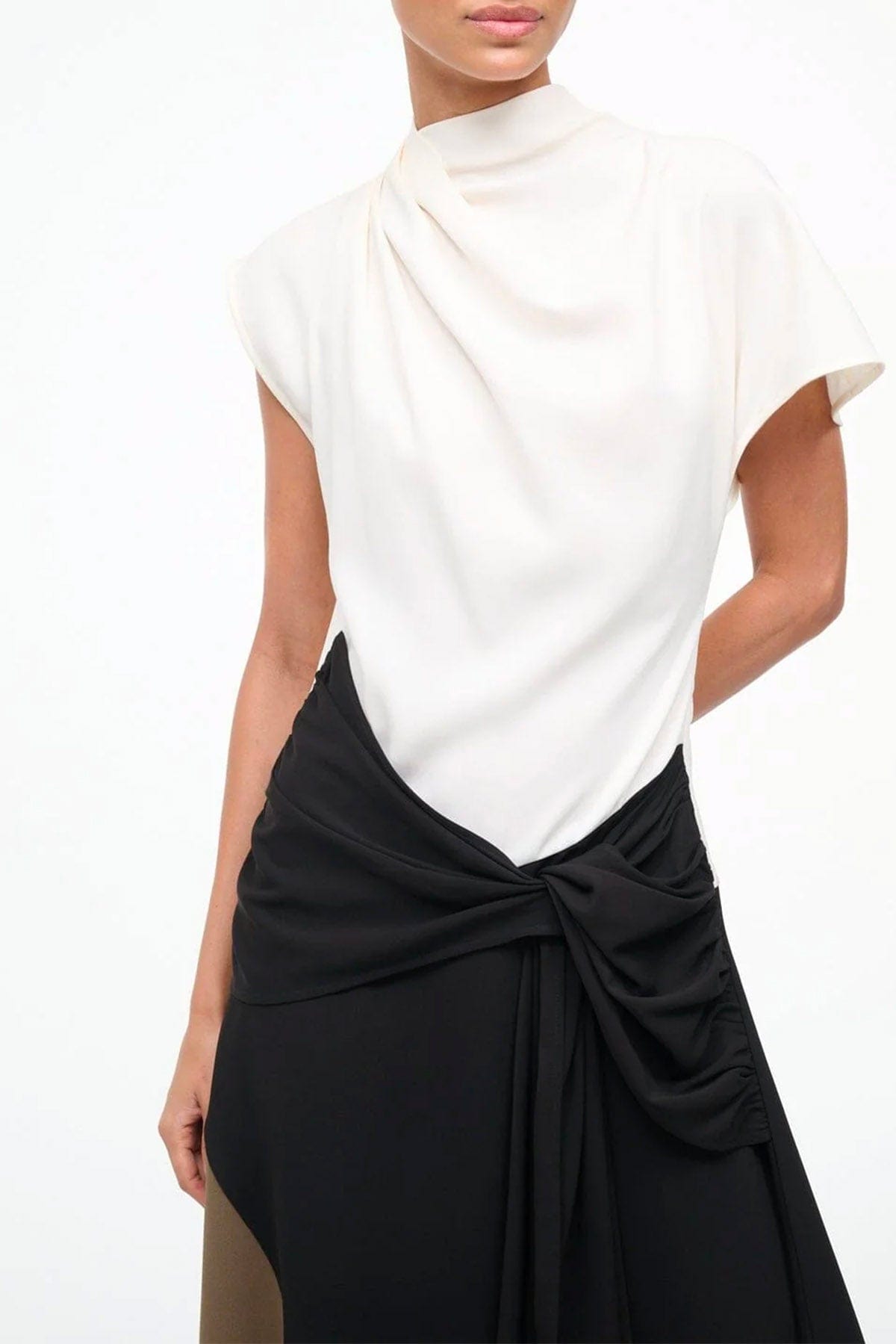 STAUD ABITO  Abito lungo bicolor donna elegante Staud