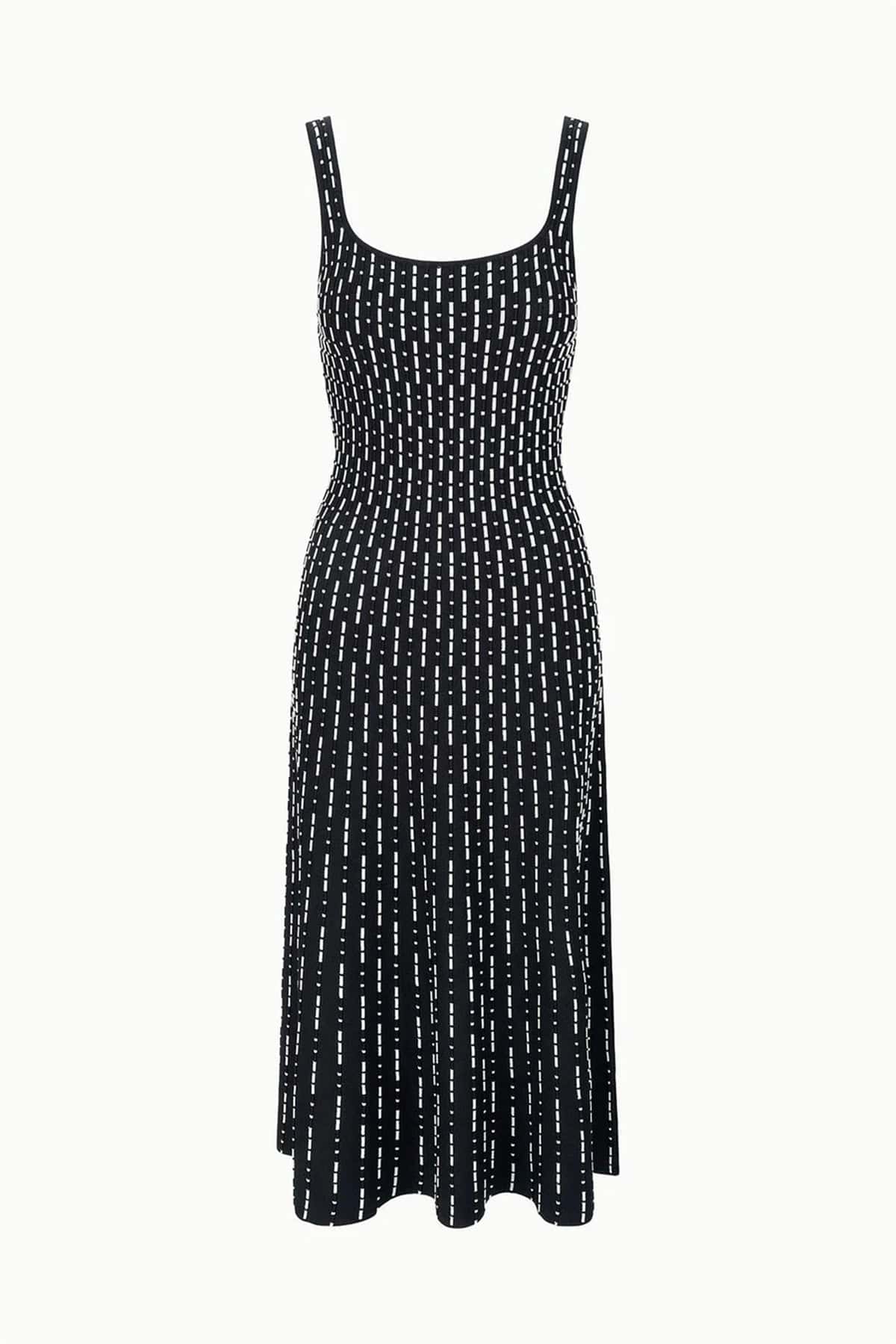 STAUD ABITO  BLACK GEO / XS Abito lungo Staud estivo Staud Ellison
