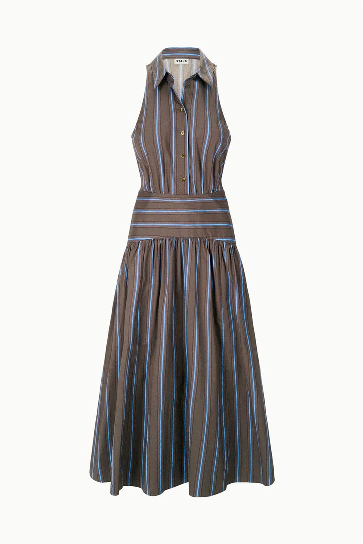 STAUD ABITO  HUNTINGTON STRIPE / 00 Vestito scollo all'americana Staud Romy