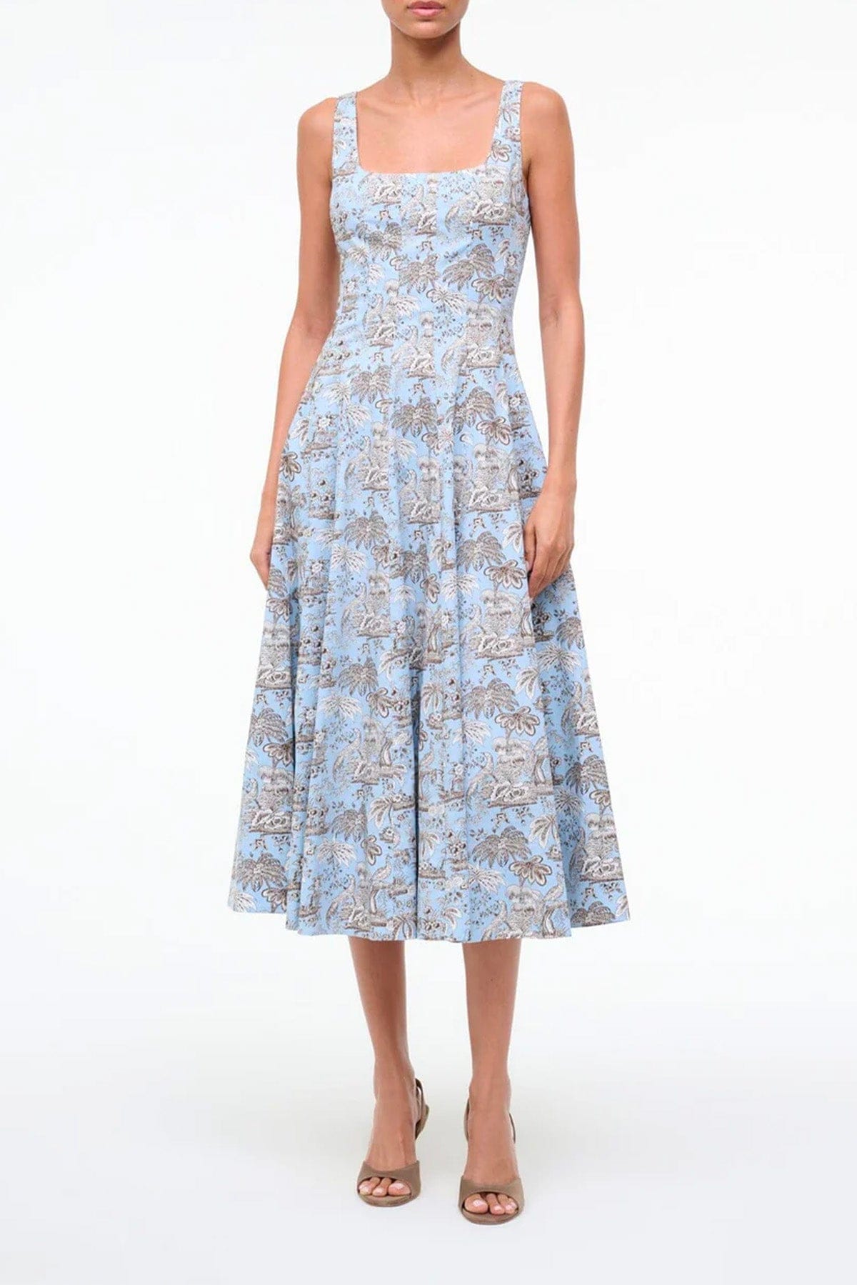 STAUD ABITO  SKY TOILE / 00 Vestito stampato donna Staud Wells Dress