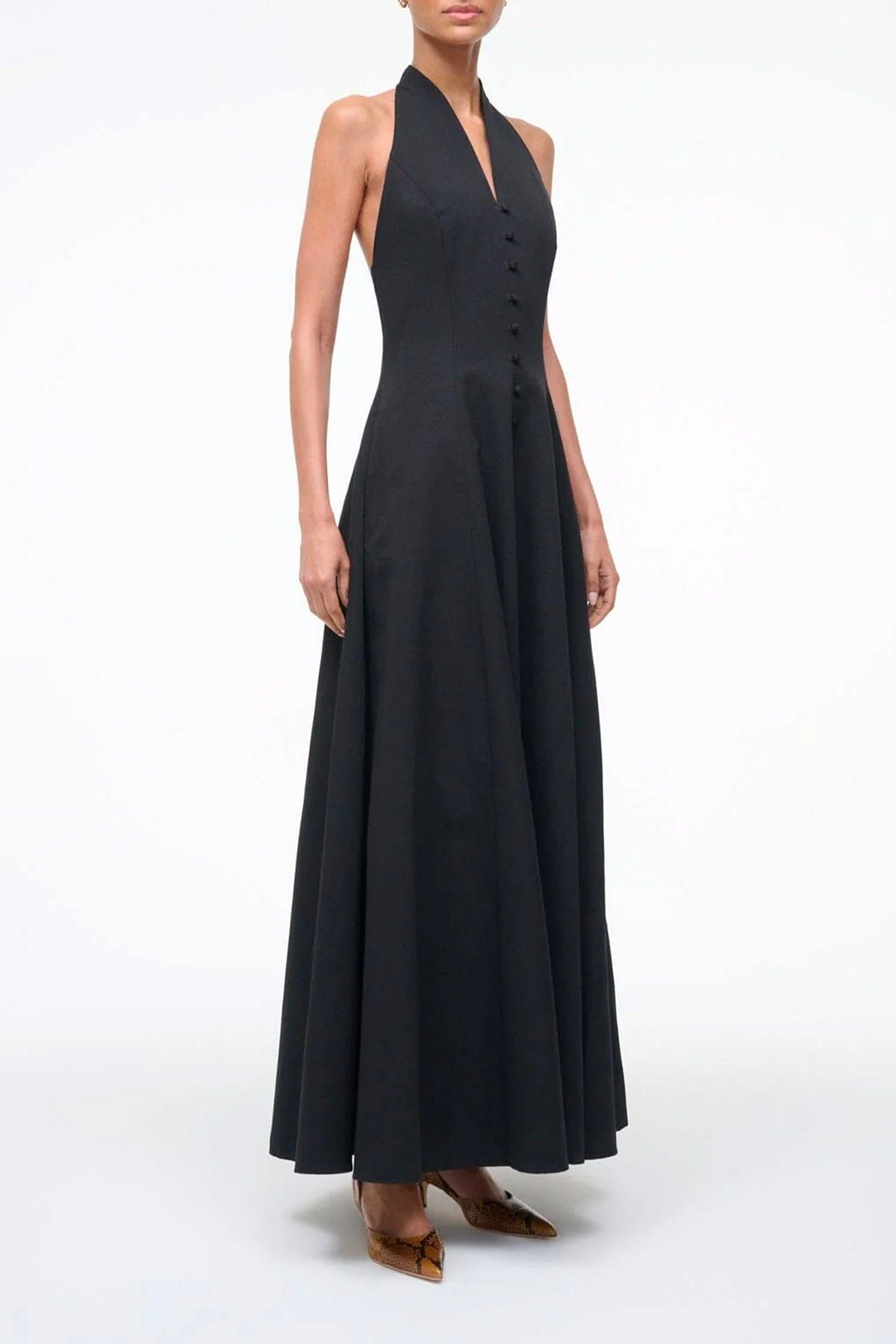STAUD ABITO  Vestito lungo nero donna Staud Stella
